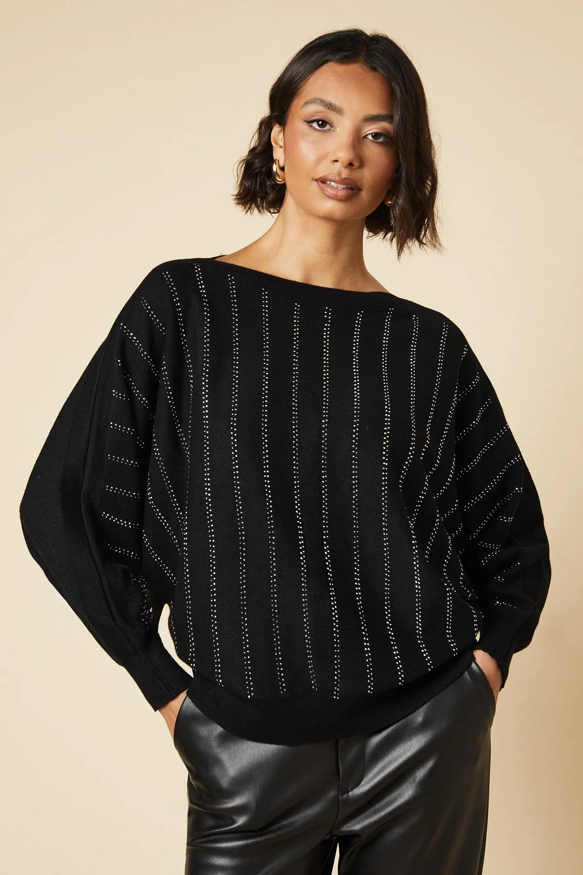 Hot Fix Stripe Jumper