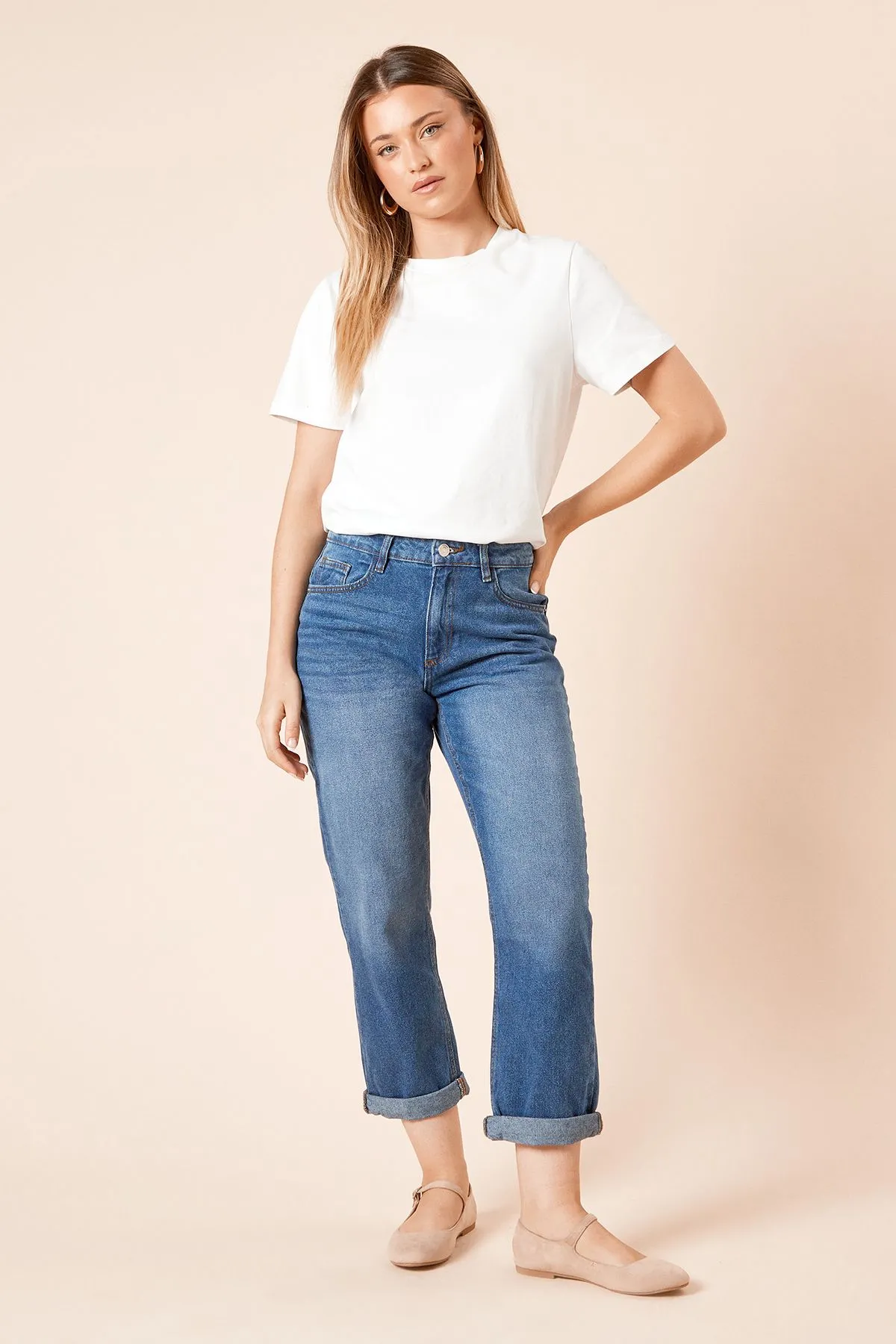 Boyfriends Ankle Grazer Fold Up Jeans