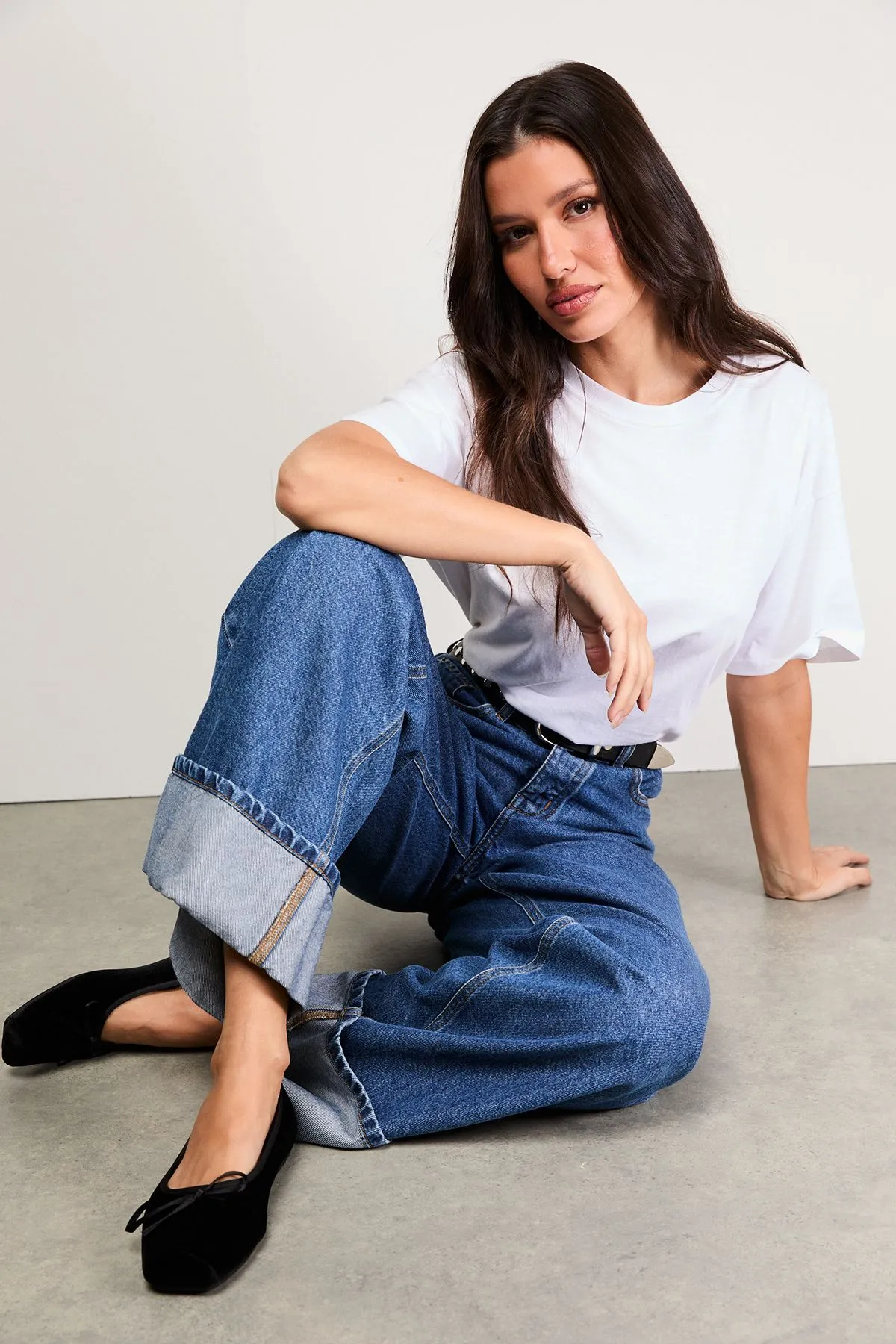 Faith: Minnie Velvet Square Toe Ballet Pumps