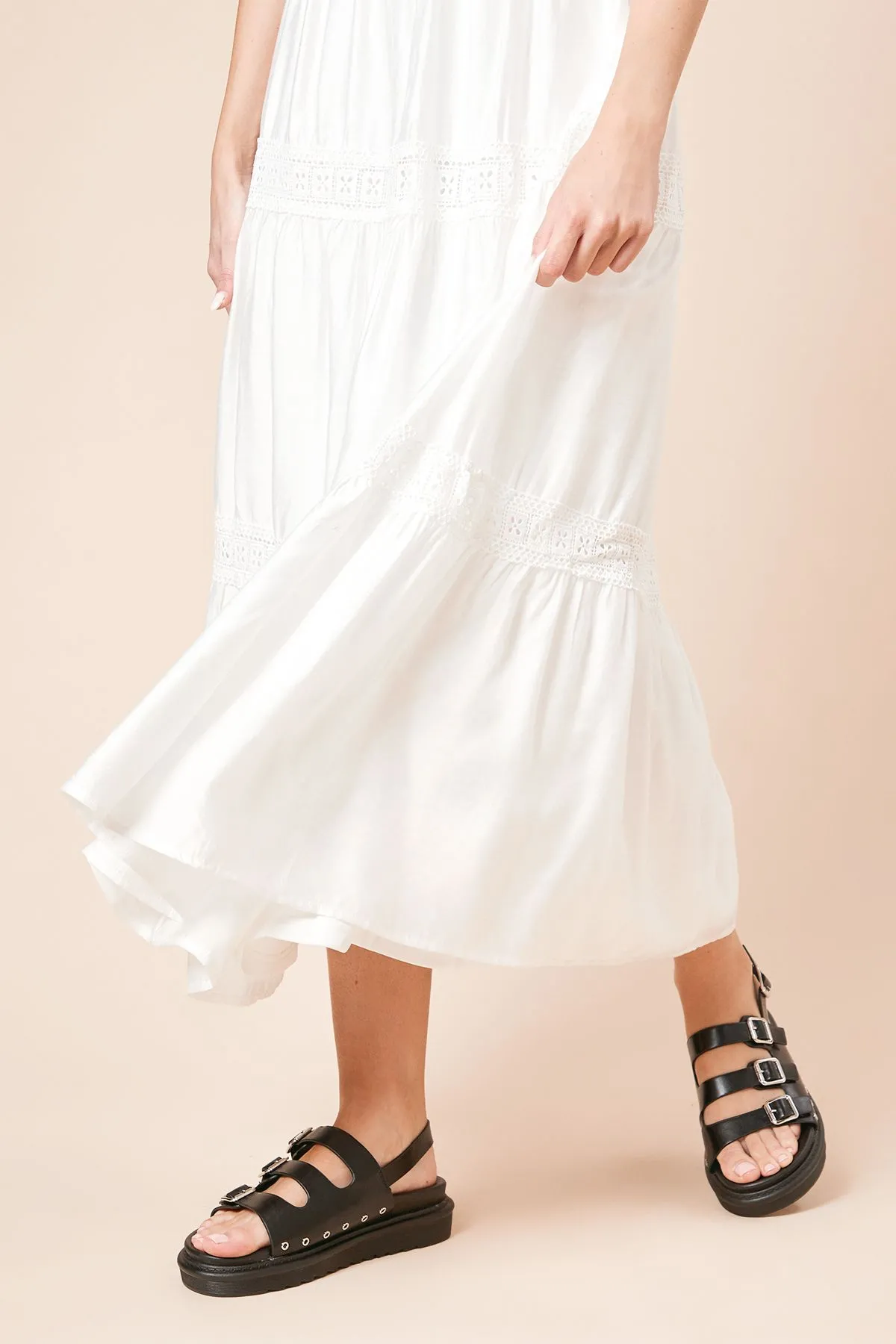 Faith: Maelora Faux Leather Triple Buckle Slingback Chunky Footbed Sandals