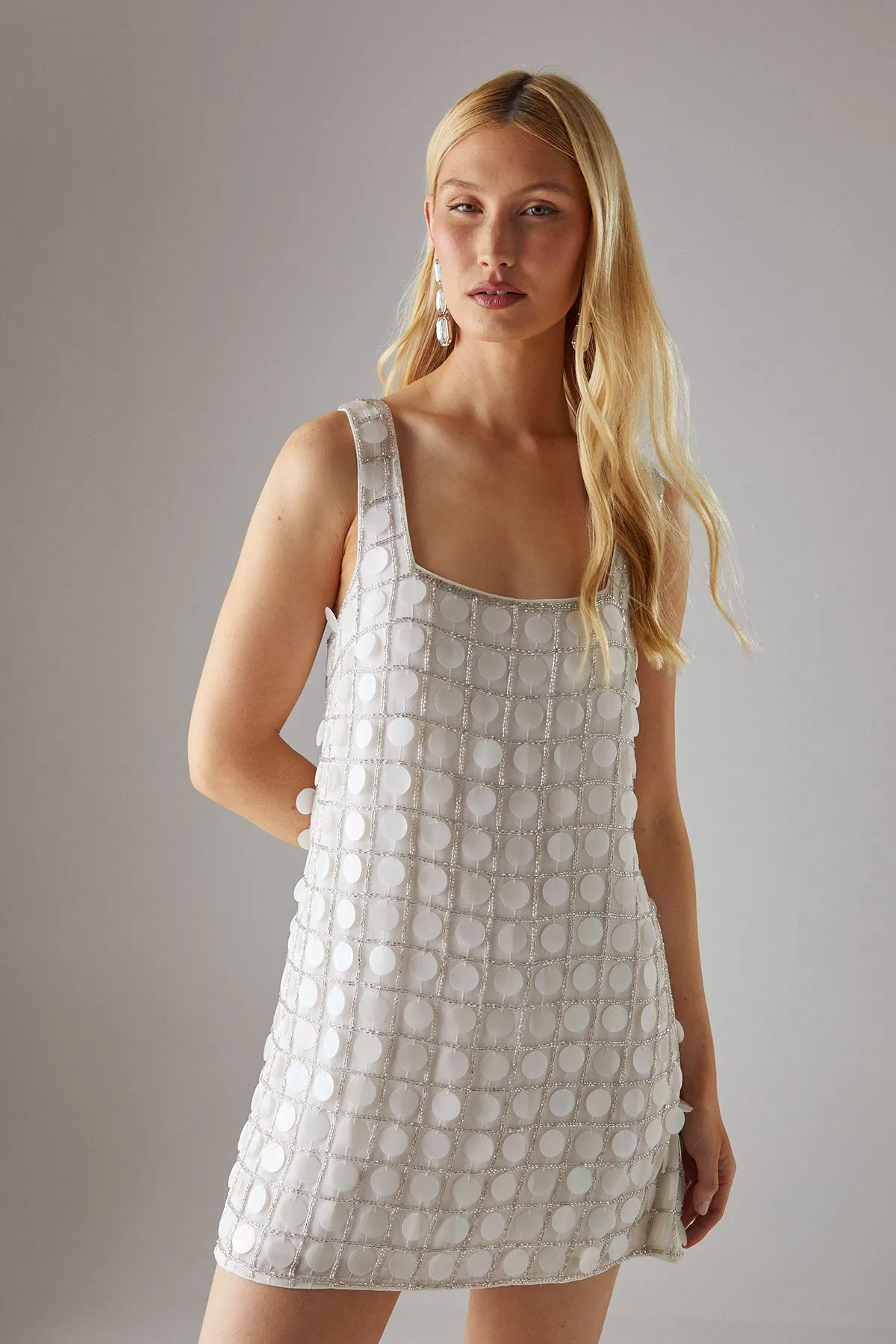 Hen Premium Hand Embellished Sequin Mini Dress