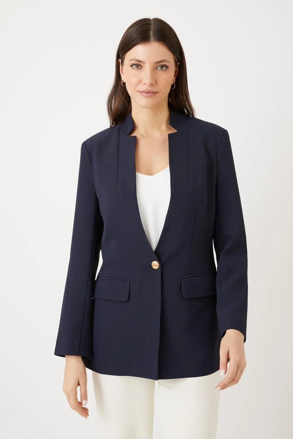 Notch Single Breasted Blazer