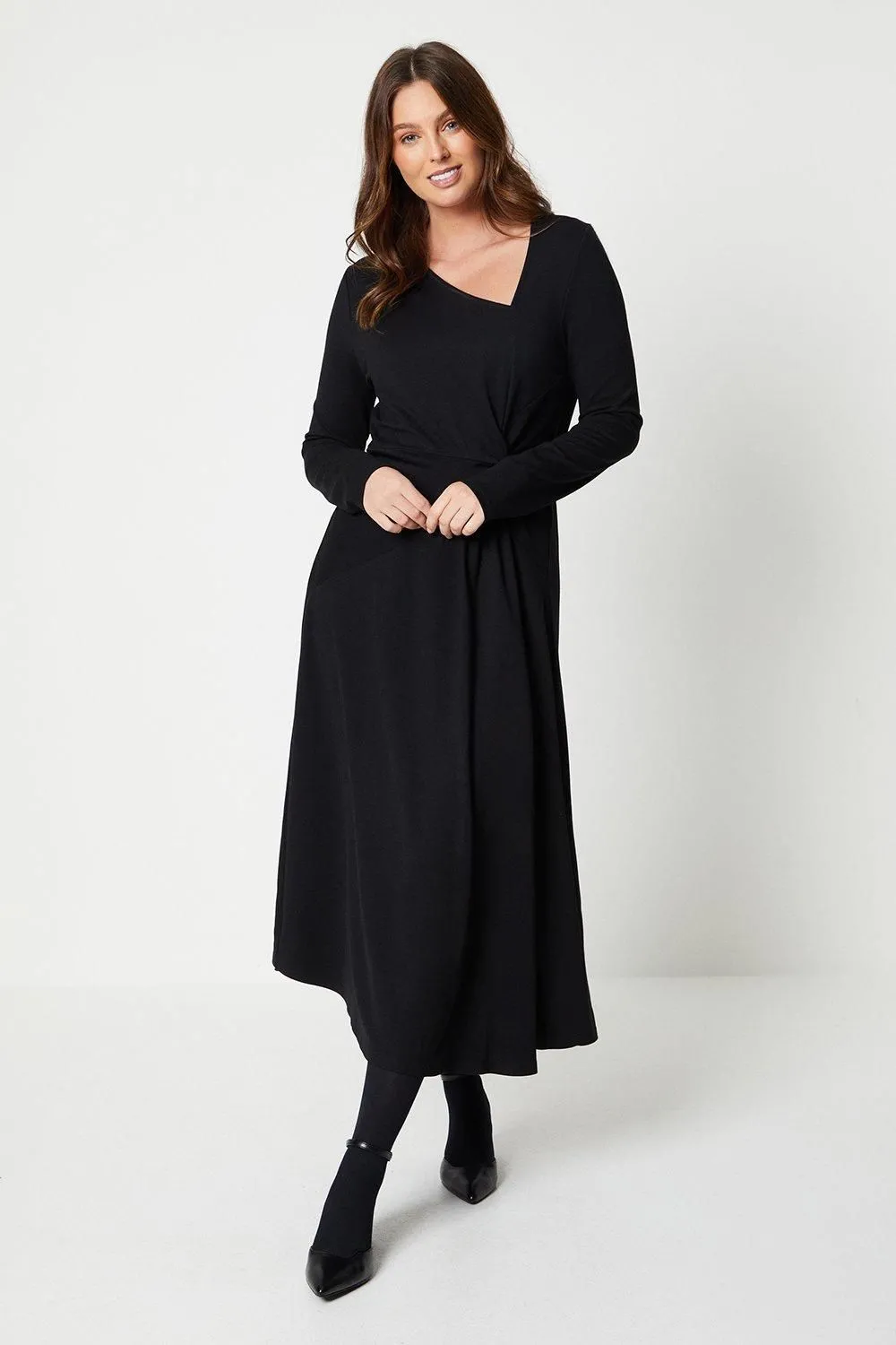 Ponte Twist Midi Dress