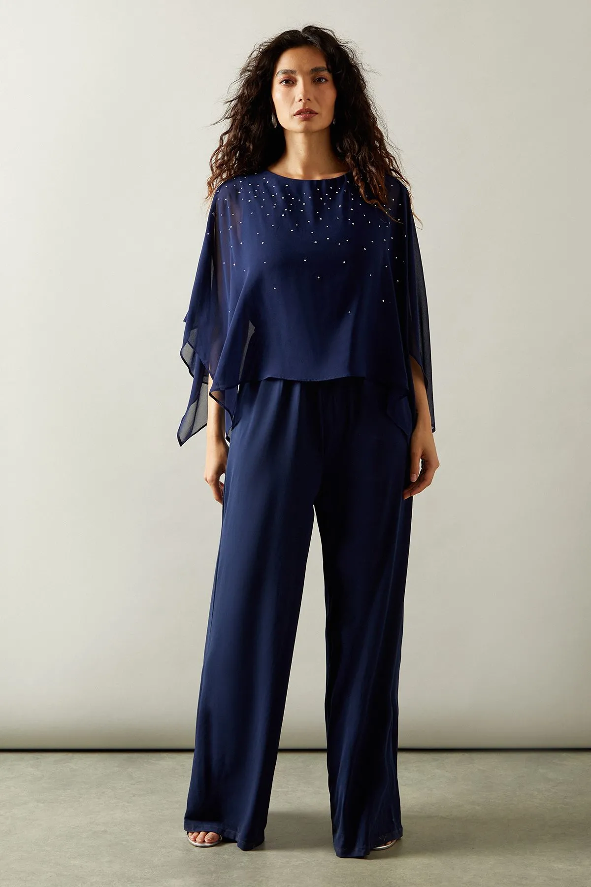 Occasion Hotfix Overlay Jumpsuit