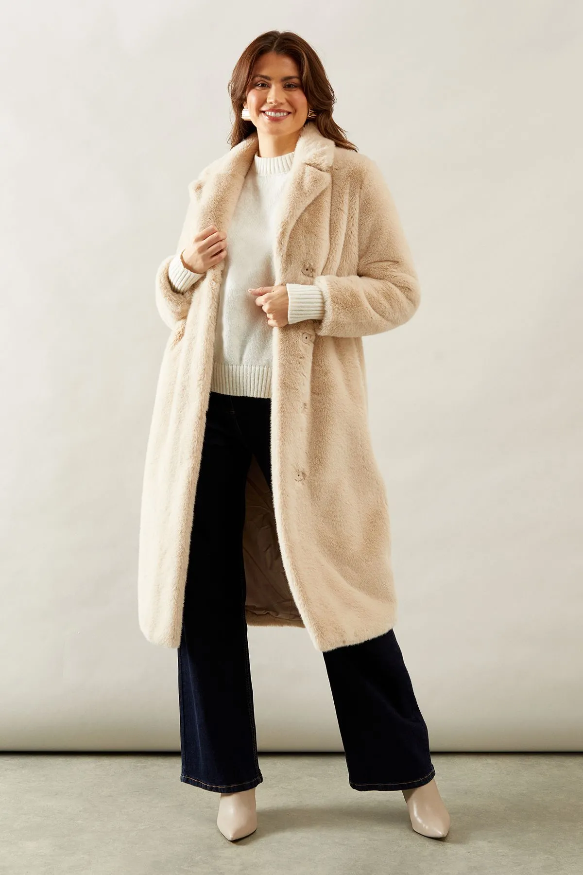 Midi Faux Fur Coat