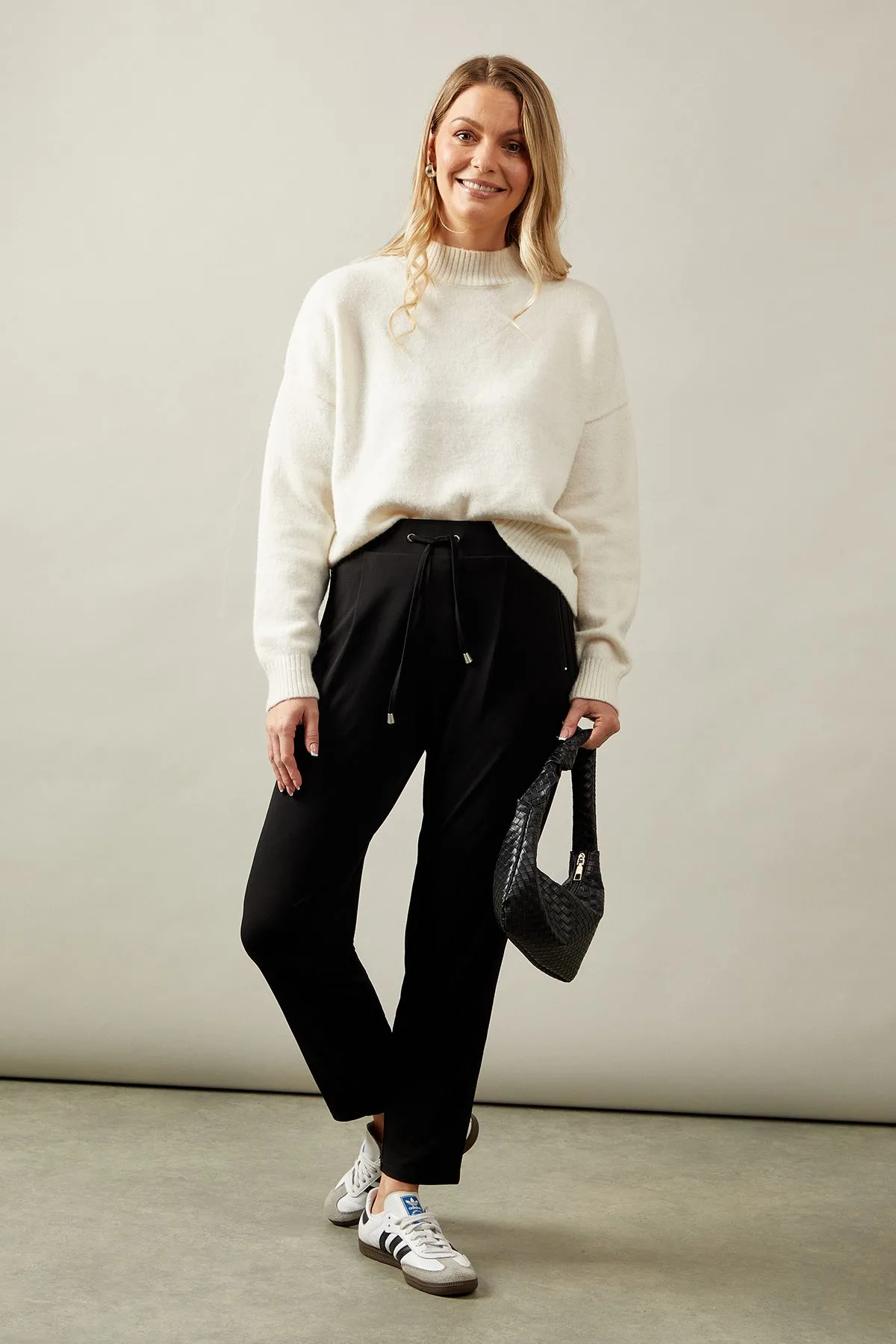 Jersey Drawstring Tapered Trouser