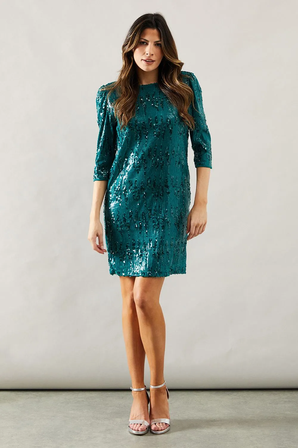 Occasion Mixed Sequin Shift Dress
