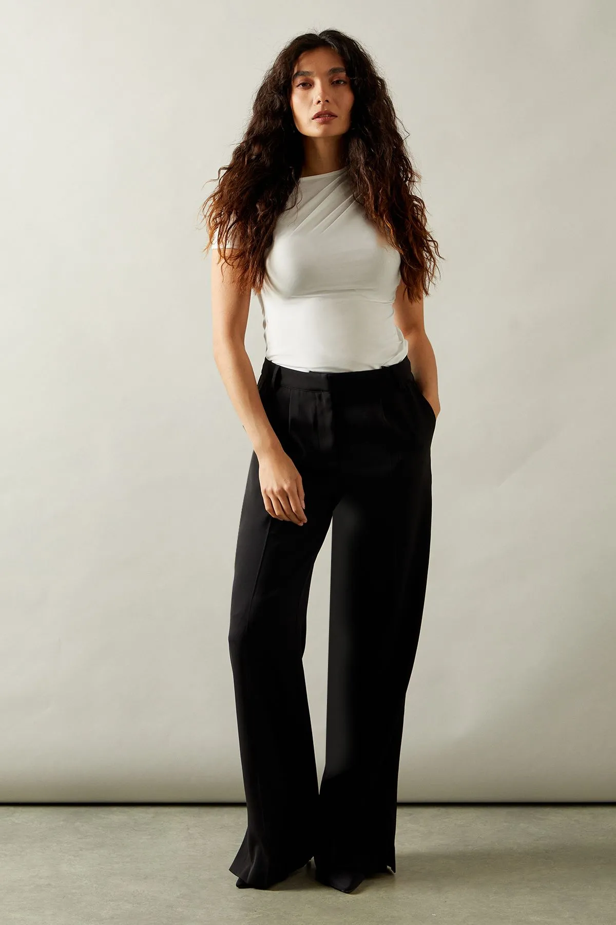 Side Split Flare Trousers