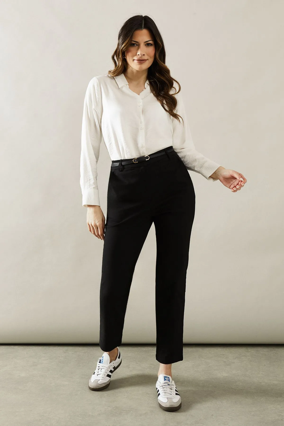 Belted Tapered Trouser