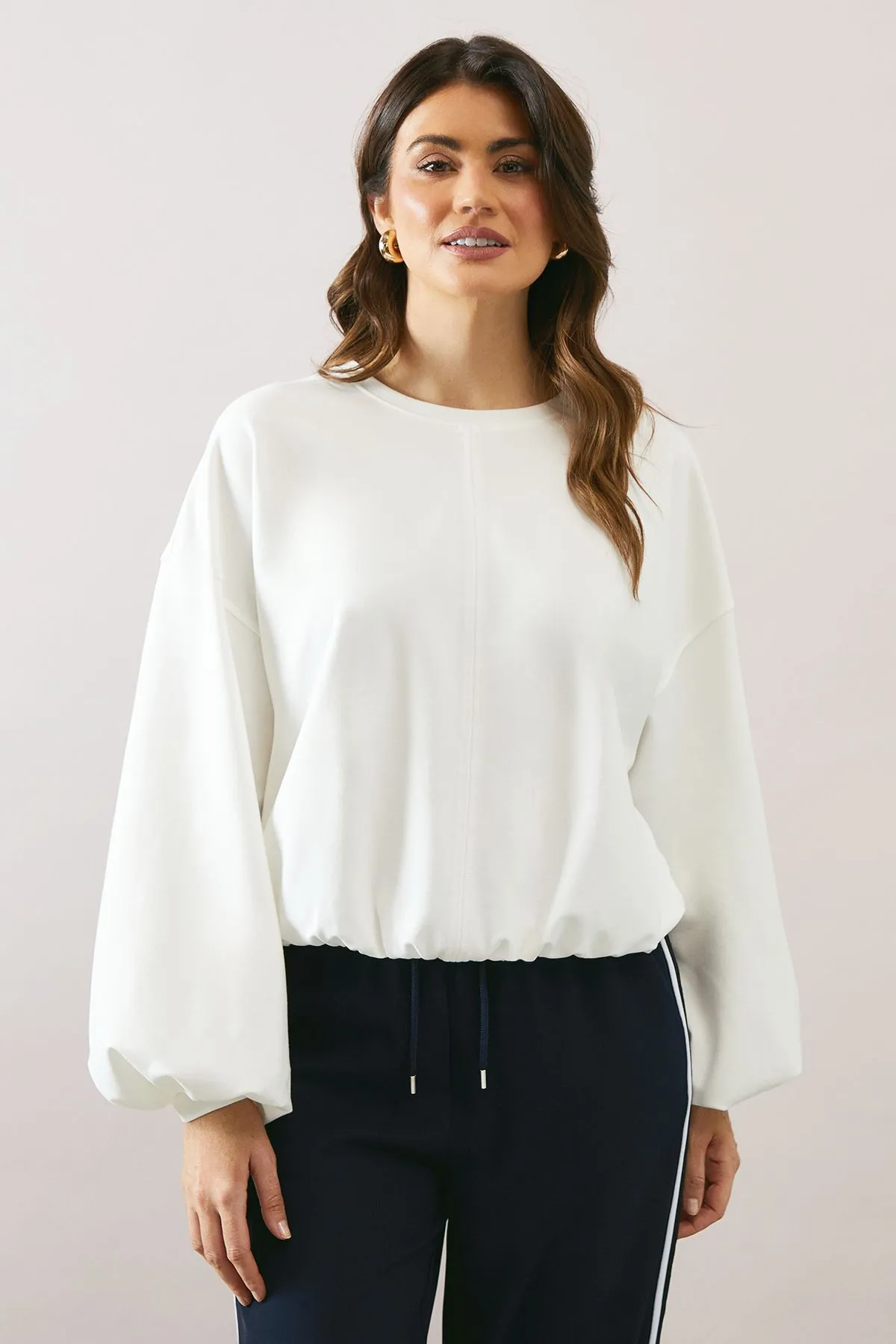 Bubble Hem Jersey Top