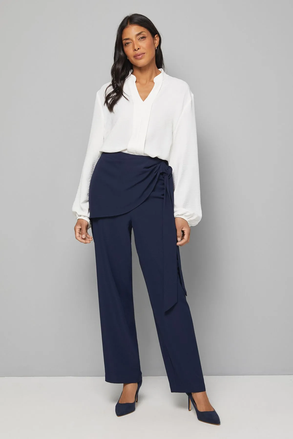 Wrap Tie Tapered Trouser