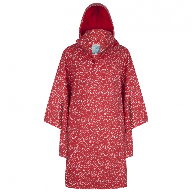Poncho Happy Rainy Days Robin Red