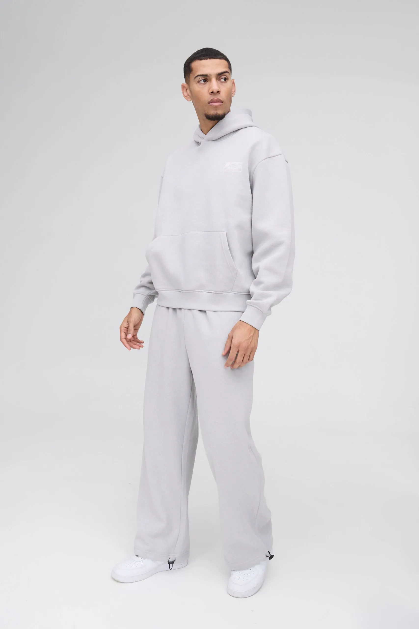 Oversized Boxy Hoodie & Wide Leg Tie Cuff Tracksuit