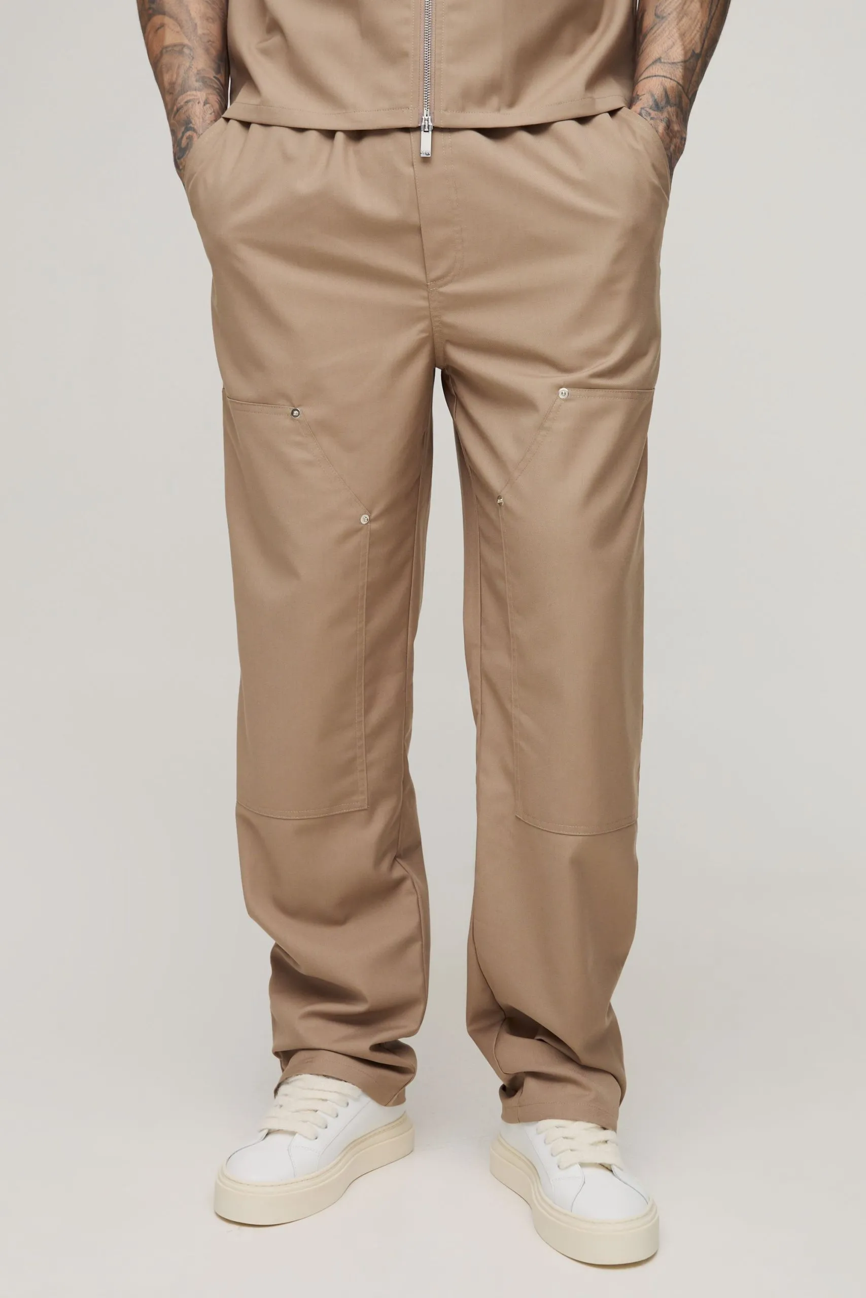 Tall Straight Leg Carpenter Detail Trousers
