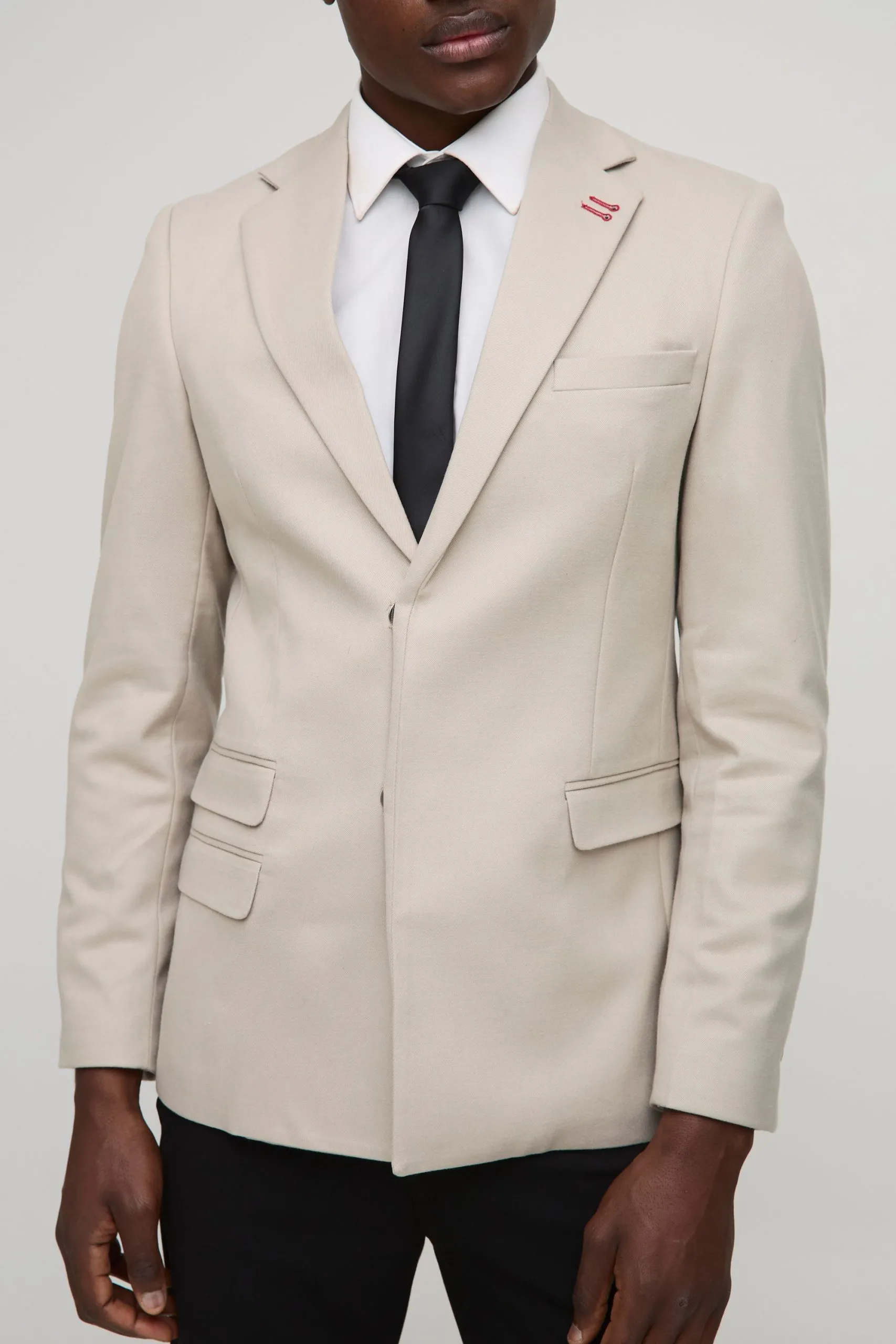 Slim Fit Textured Twill Blazer