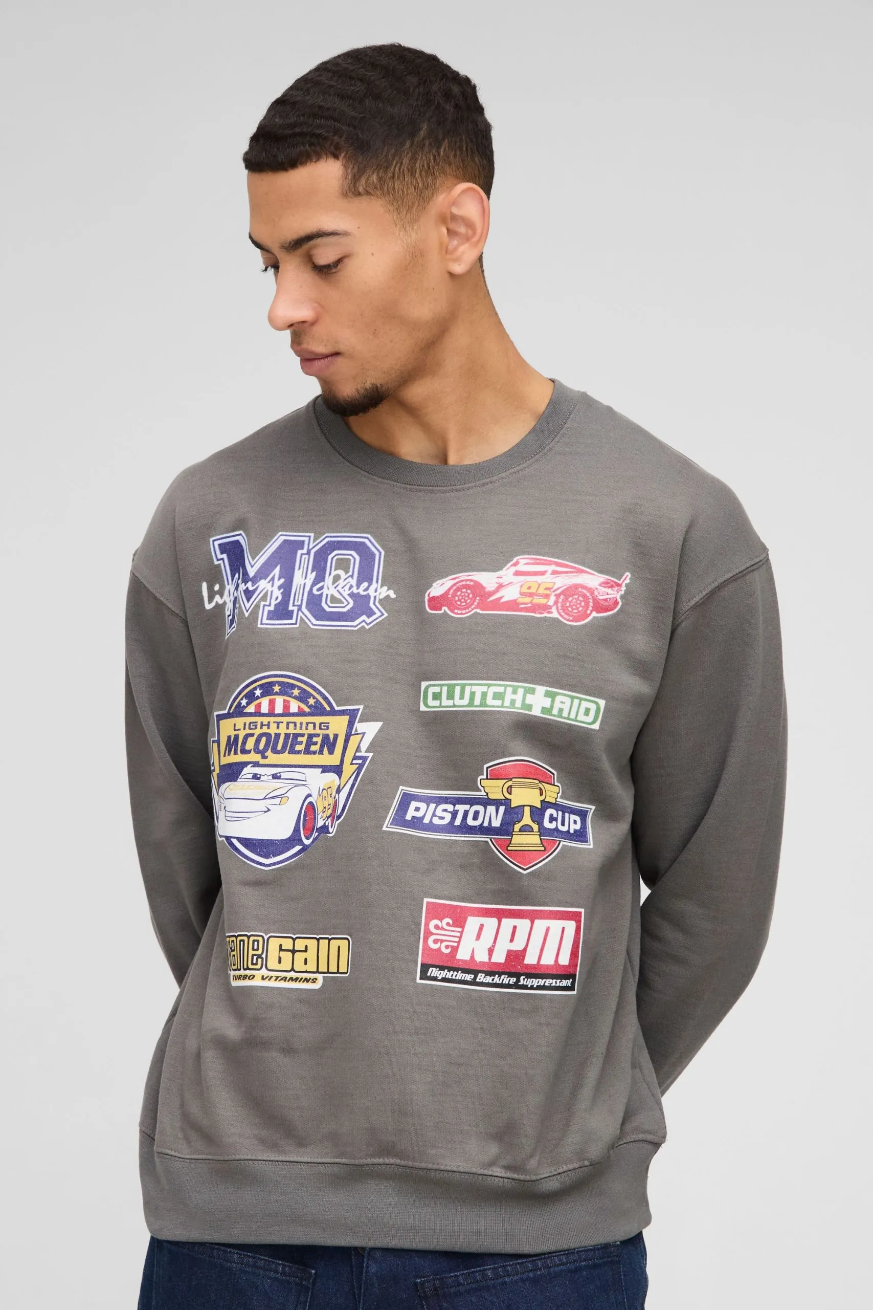 Pixar Cars Varsity License Print Sweatshirt