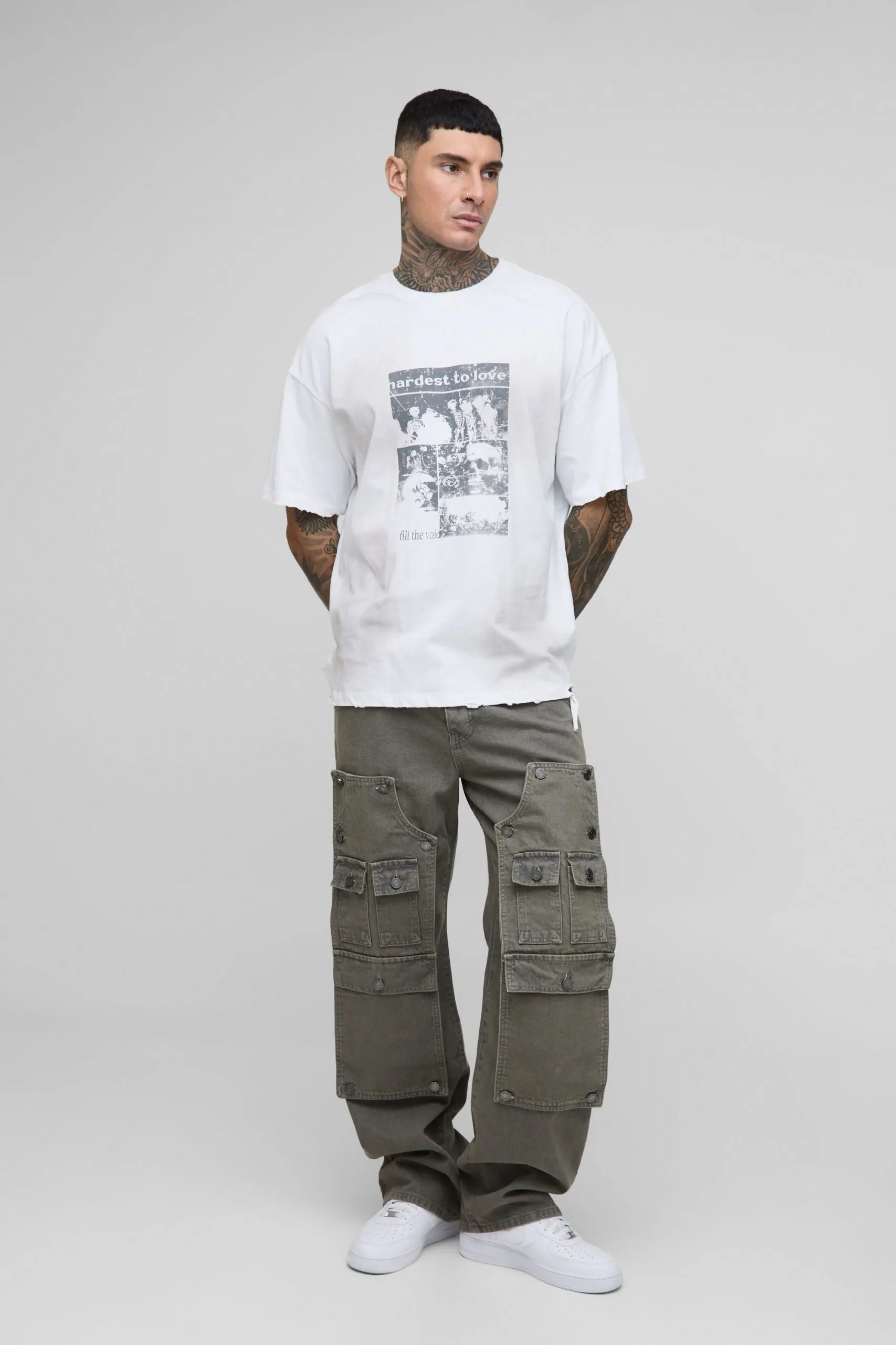 Tall Removable Carpenter Panel Relaxed Fit Cargo Jeans