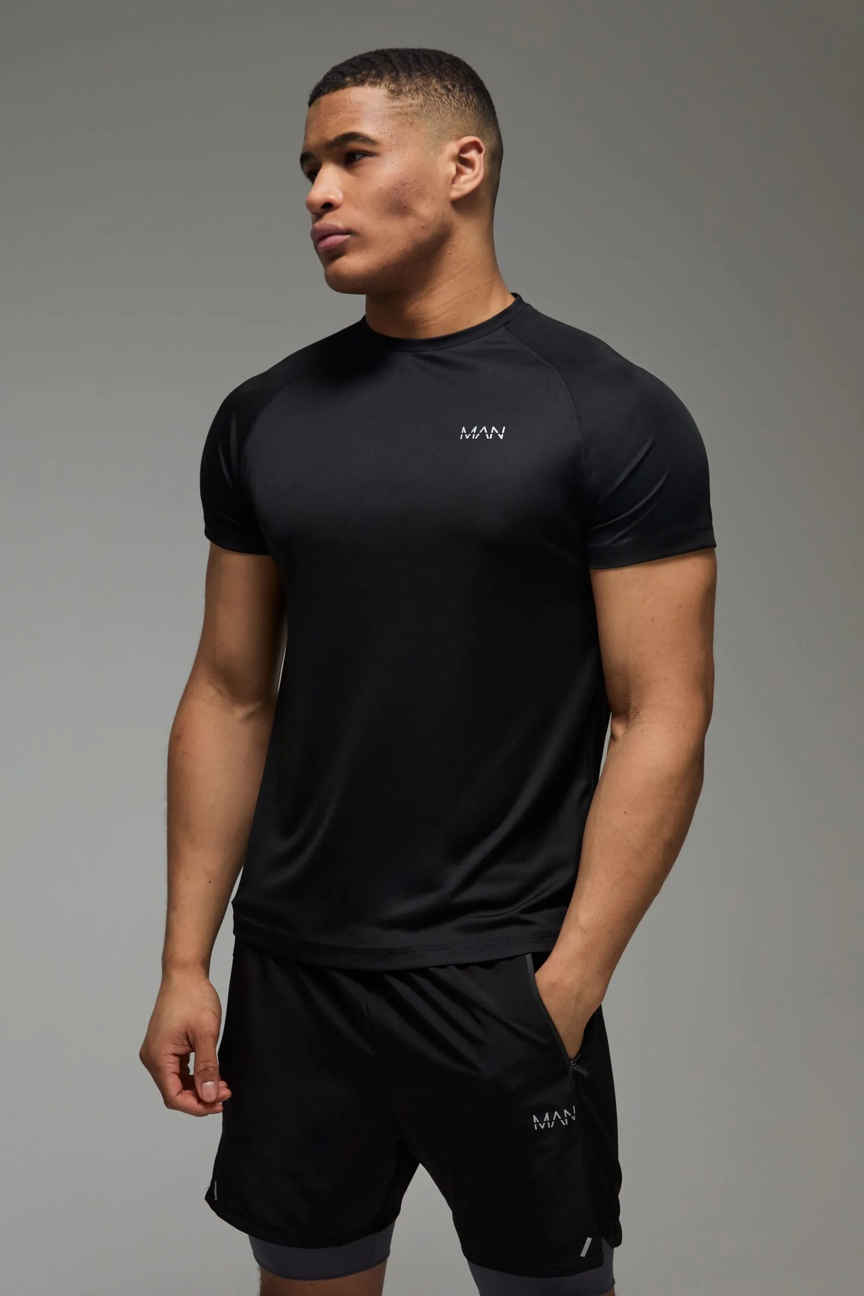 Man Active Running Muscle Fit Mesh T-shirt