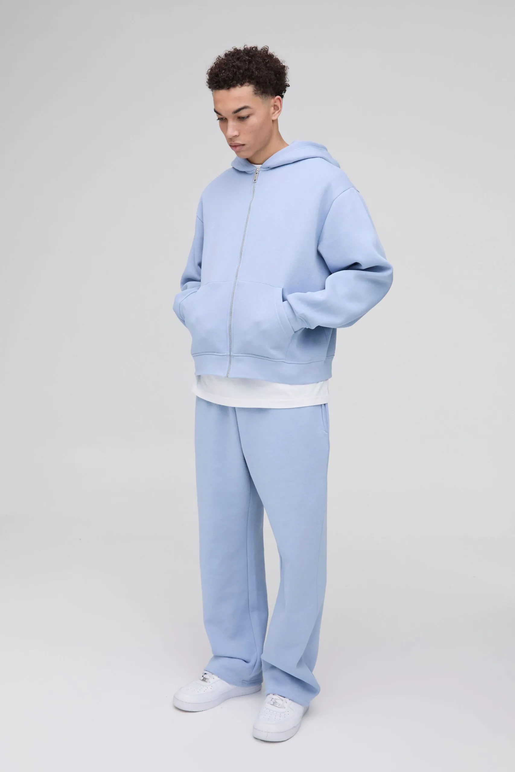 Oversized Boxy Zip Through Hooded Tracksuit