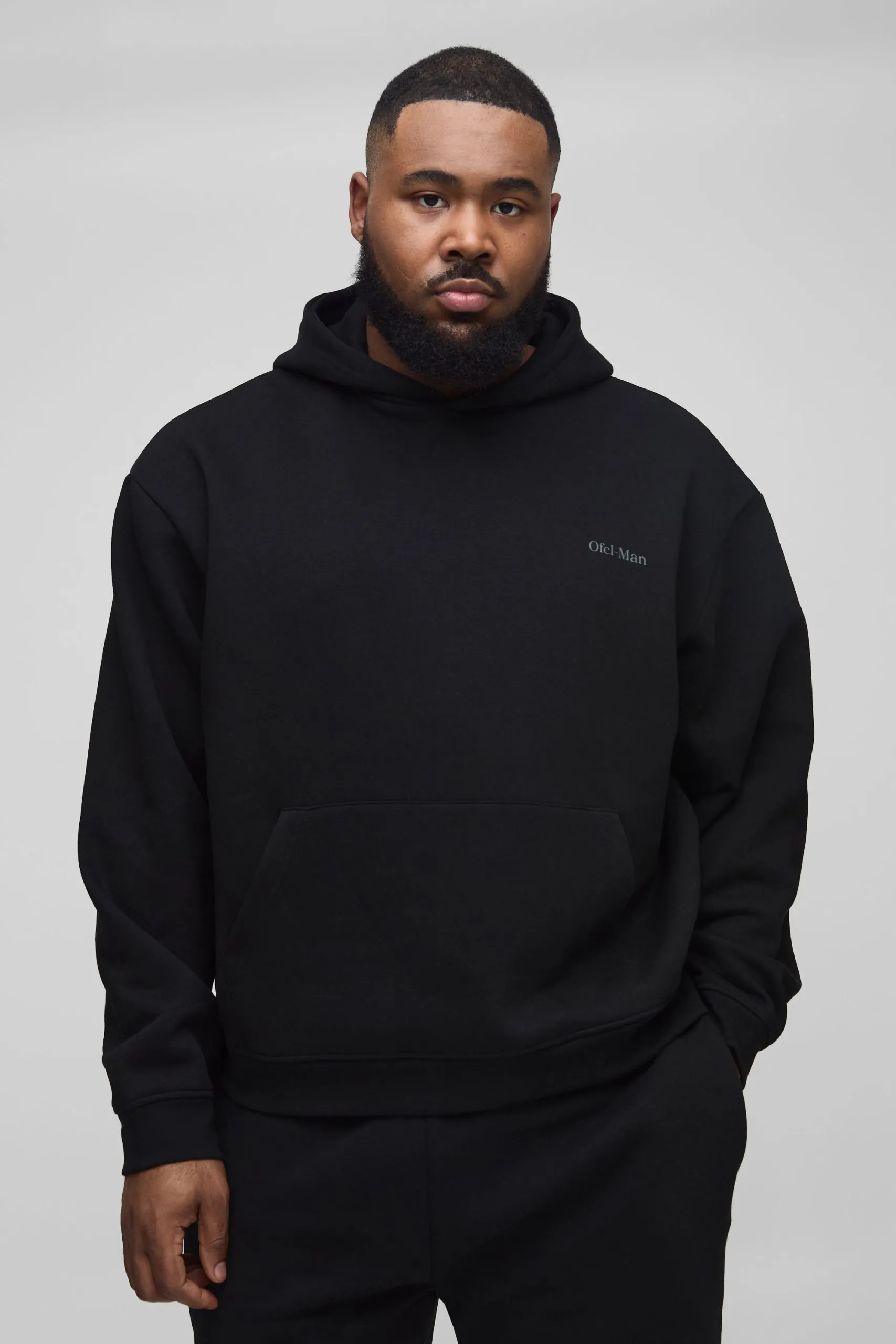 330GSM Plus Oversized Boxy Ofcl Man Printed Hoodie