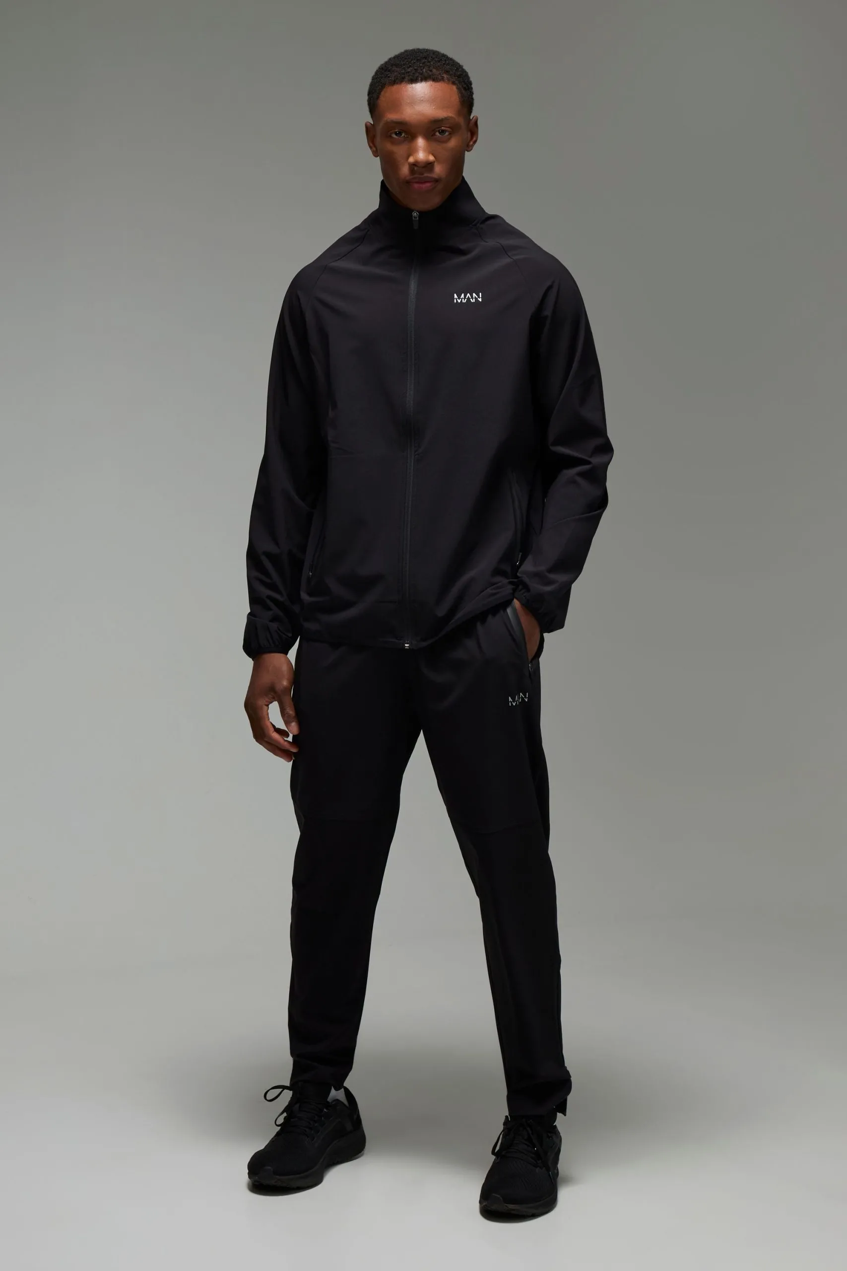 Man Active Pro Stretch Woven Zip Through Tracksuit