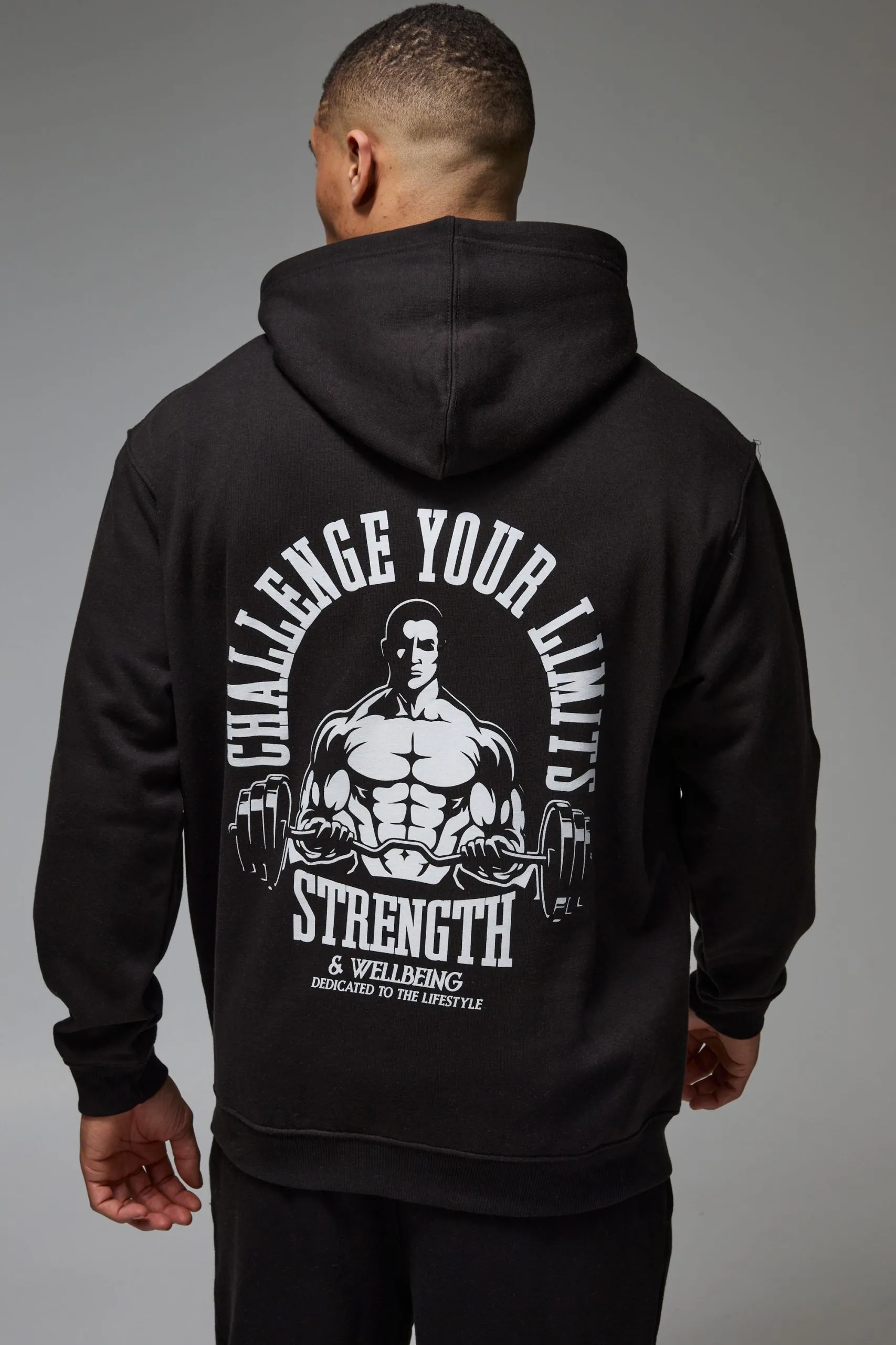 Man Active Challenge Your Limits Oversized Hoodie