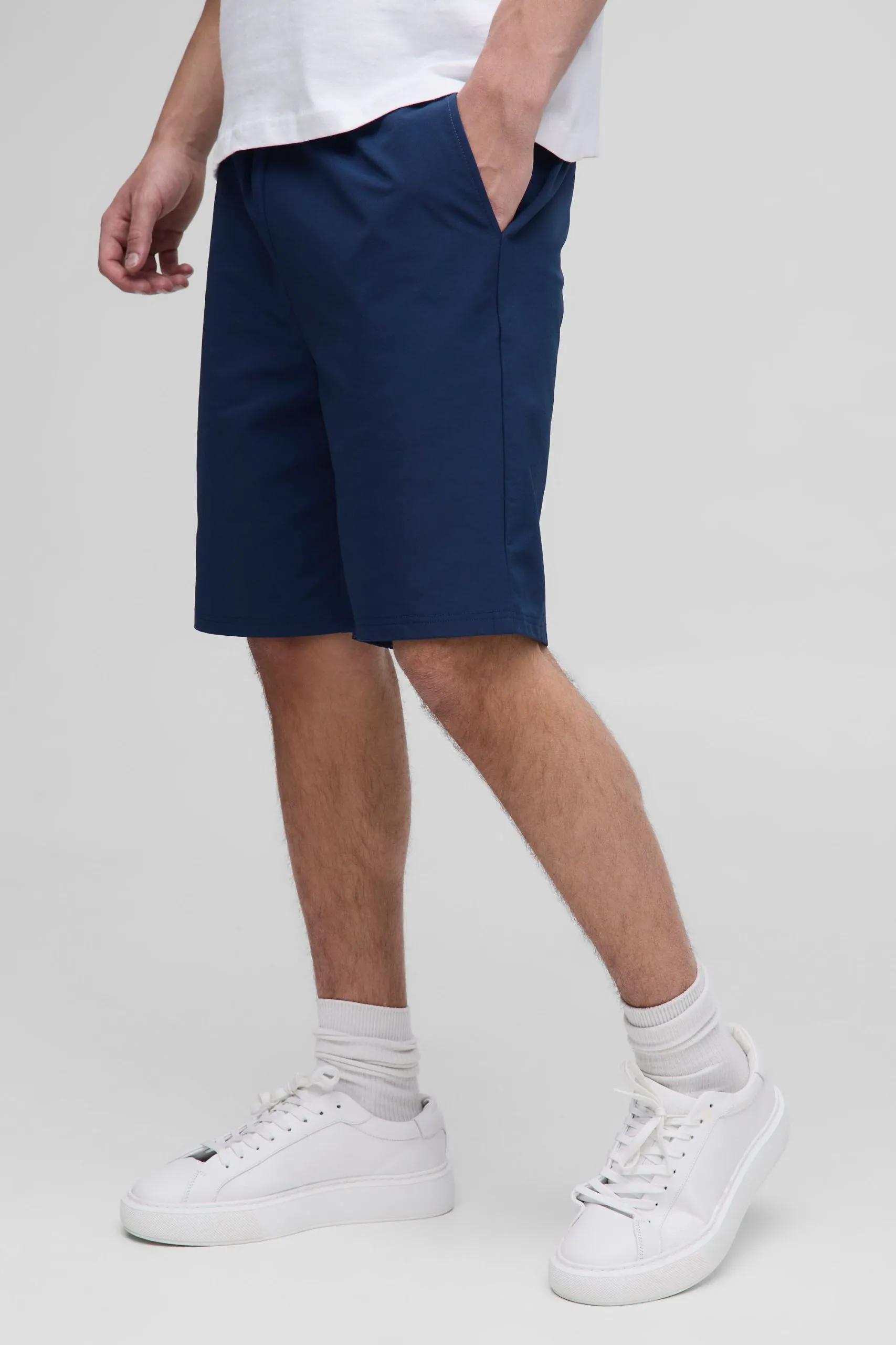 Elasticated Waist Technical Stretch Relaxed Fit Shorts