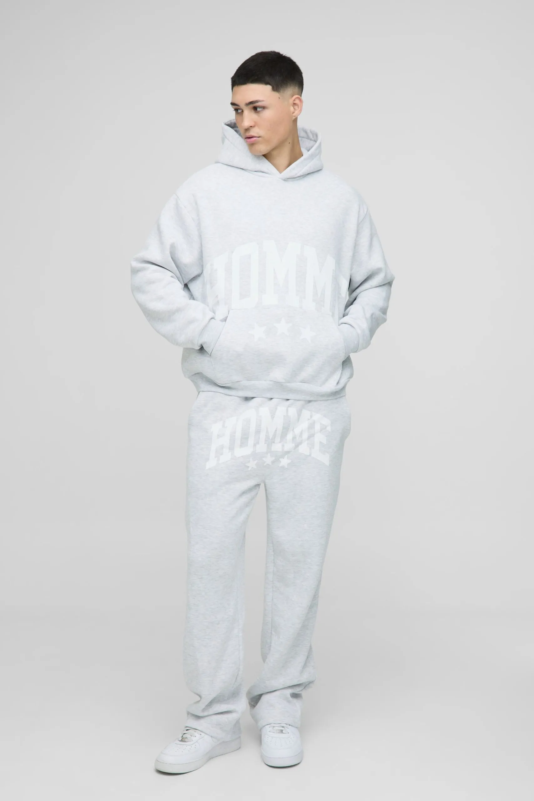 Oversized Boxy Homme Hooded Tracksuit