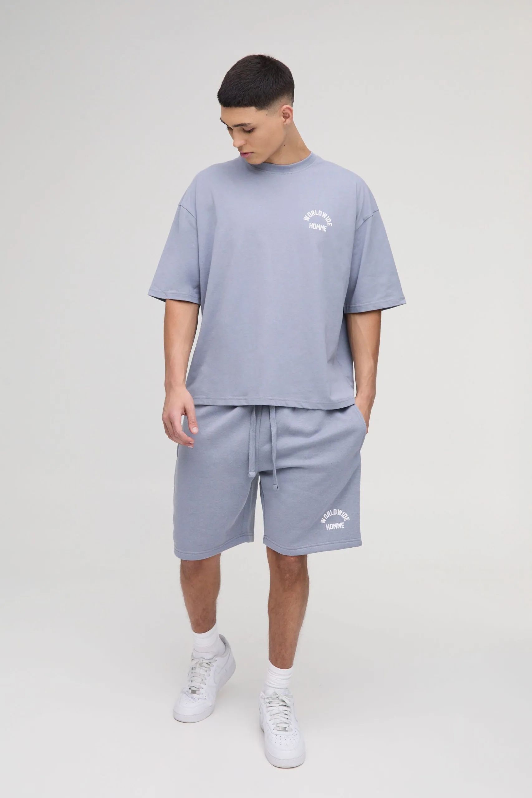Oversized Boxy Worldwide T-Shirt & Short Set
