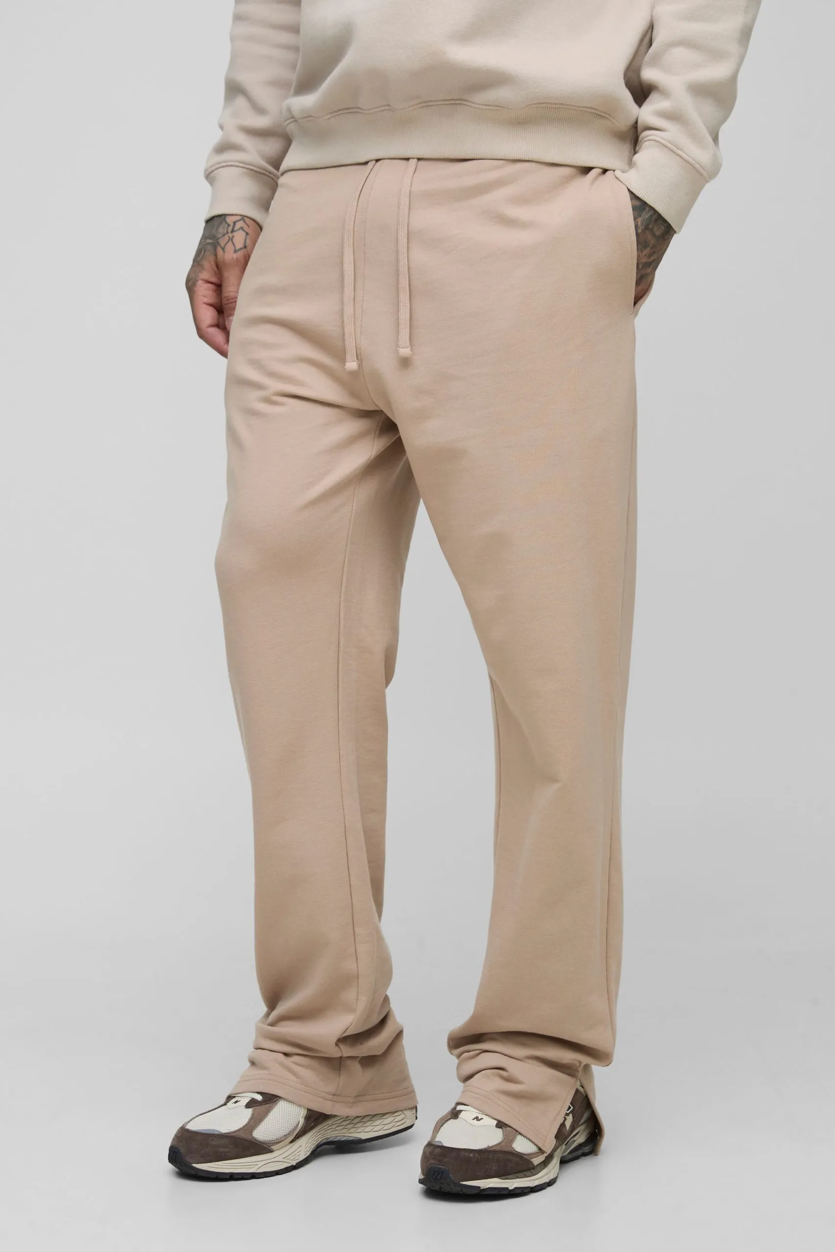 Tall Lightweight Loopback Regular Fit Split Hem Basic Joggers