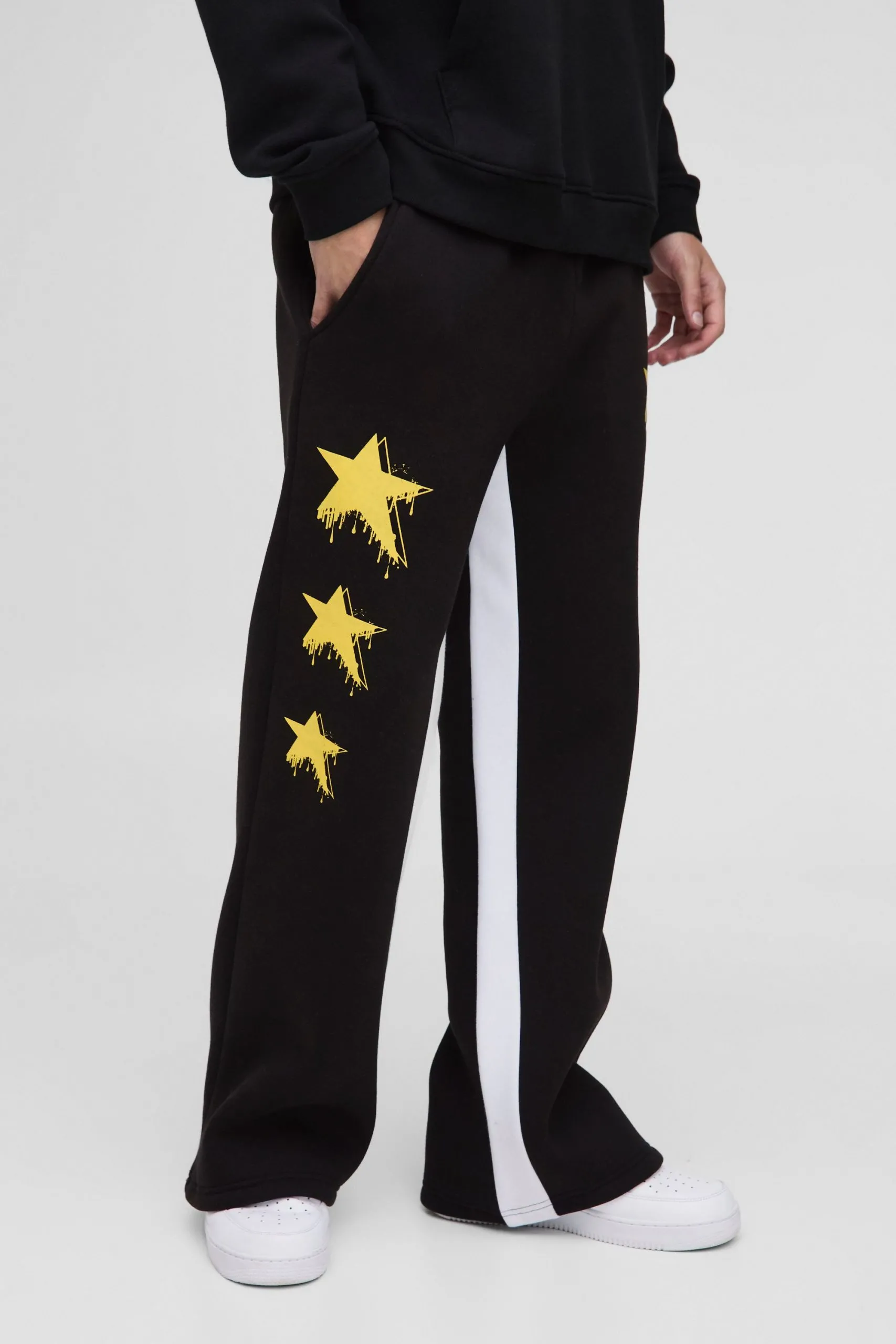 Relaxed Fit Flare Star Gusset Joggers