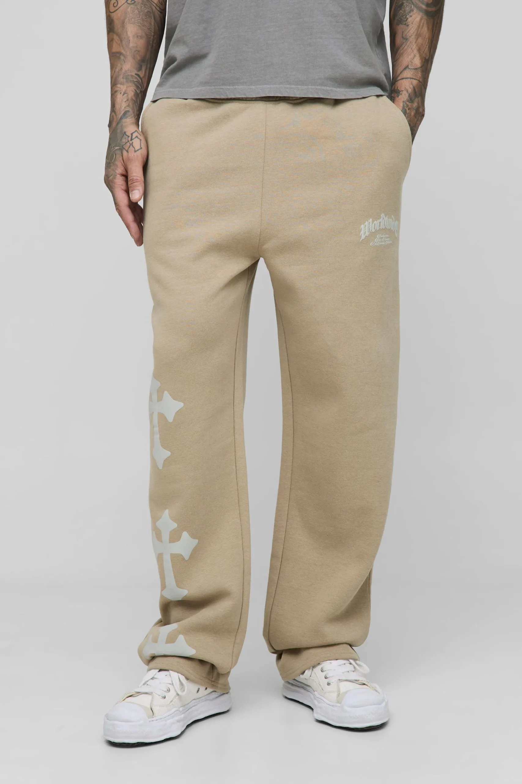 Tall Relaxed Puff Print Cross Joggers