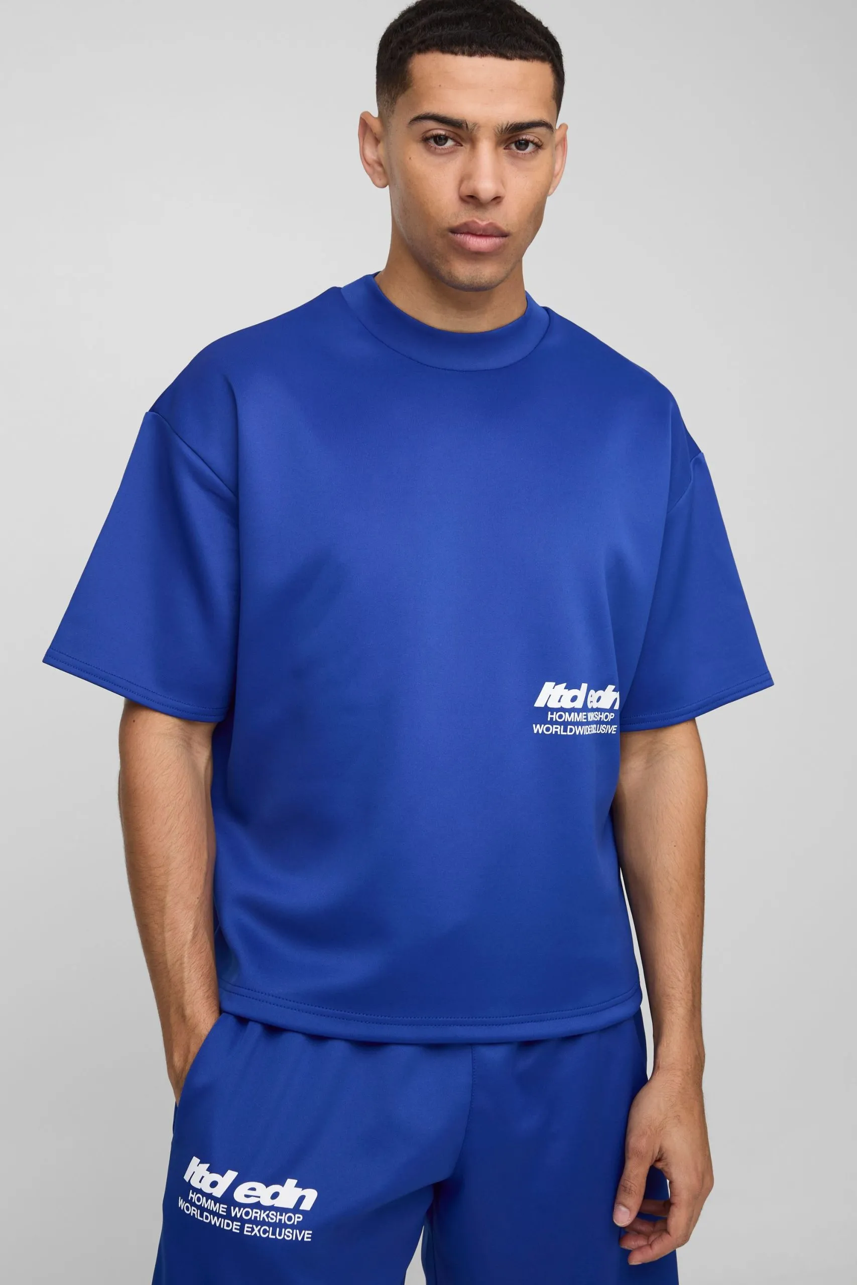 Oversized Boxy Ltd Edn Scuba Printed T-Shirt & Short Set