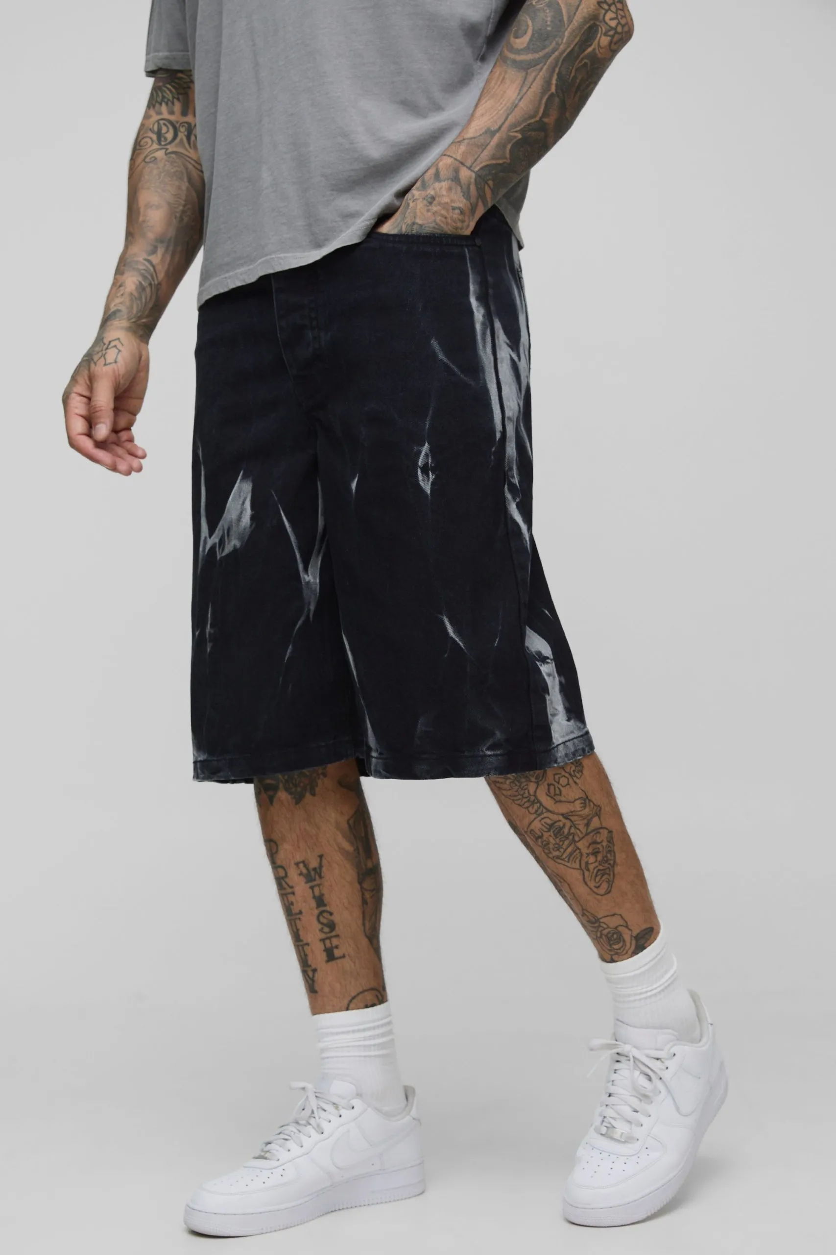 Tall Relaxed Fit Tie Dye Washed Jorts