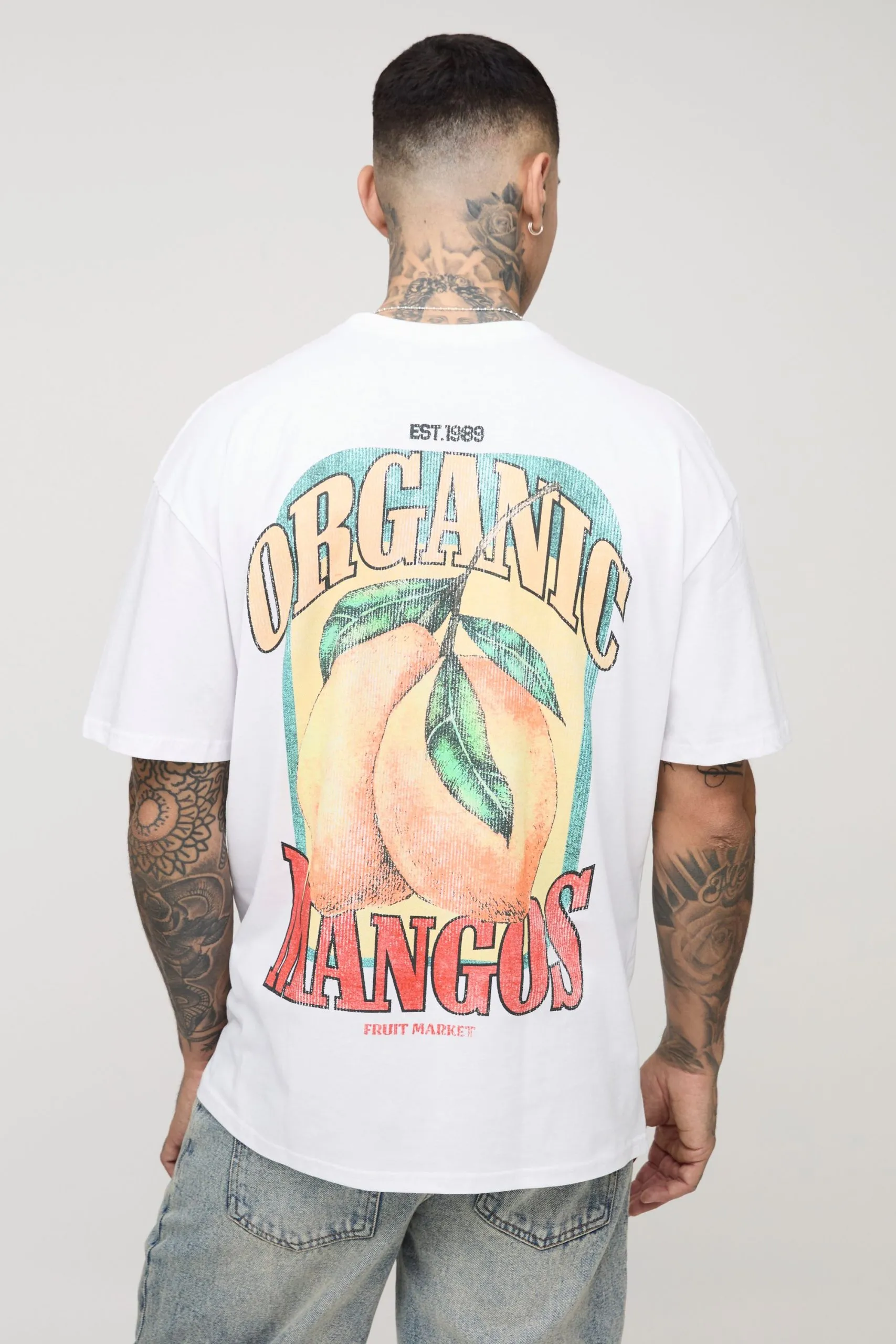 Tall Vintage Mango Graphic Oversized T-Shirt