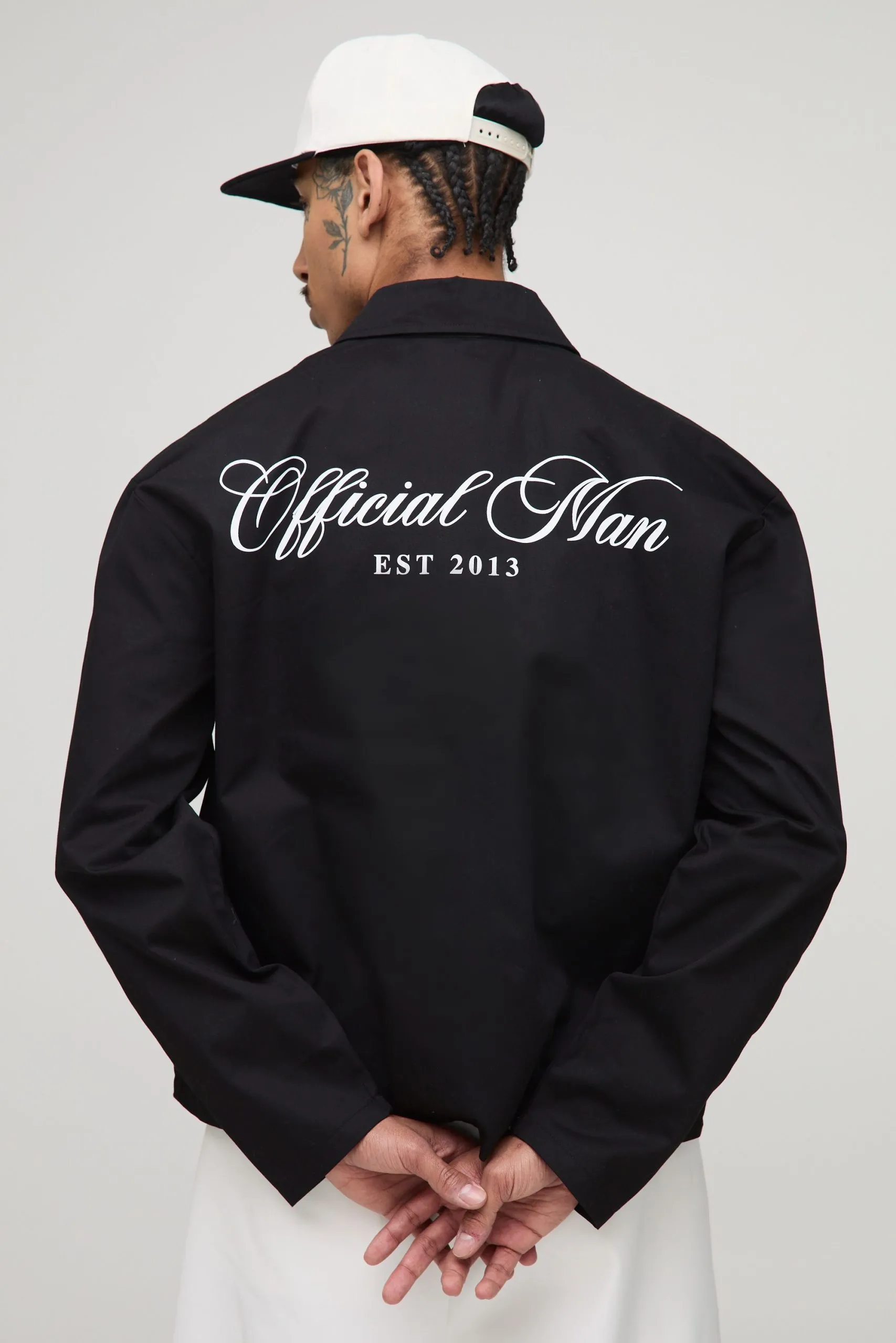 Oversized Boxy Back Printed Long Sleeve Shirt