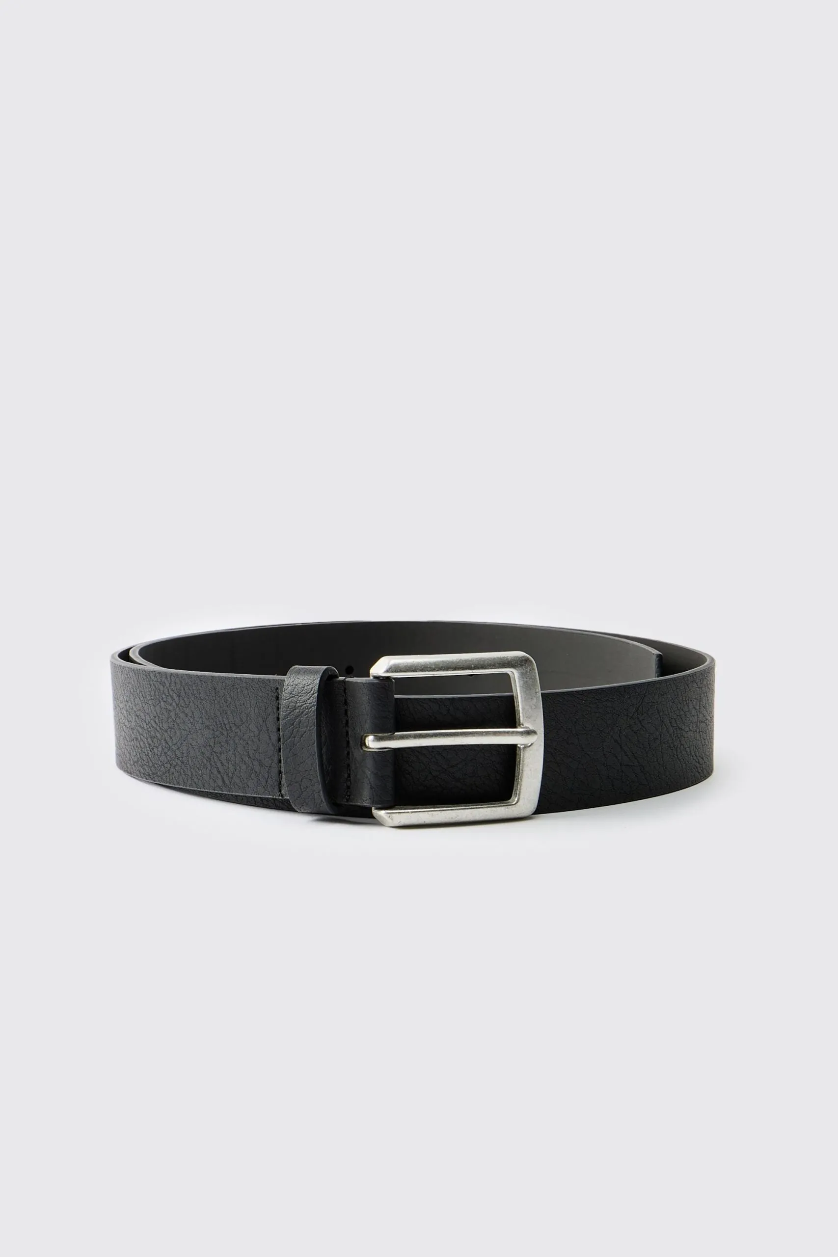 MAN Debossed Faux Leather Belt