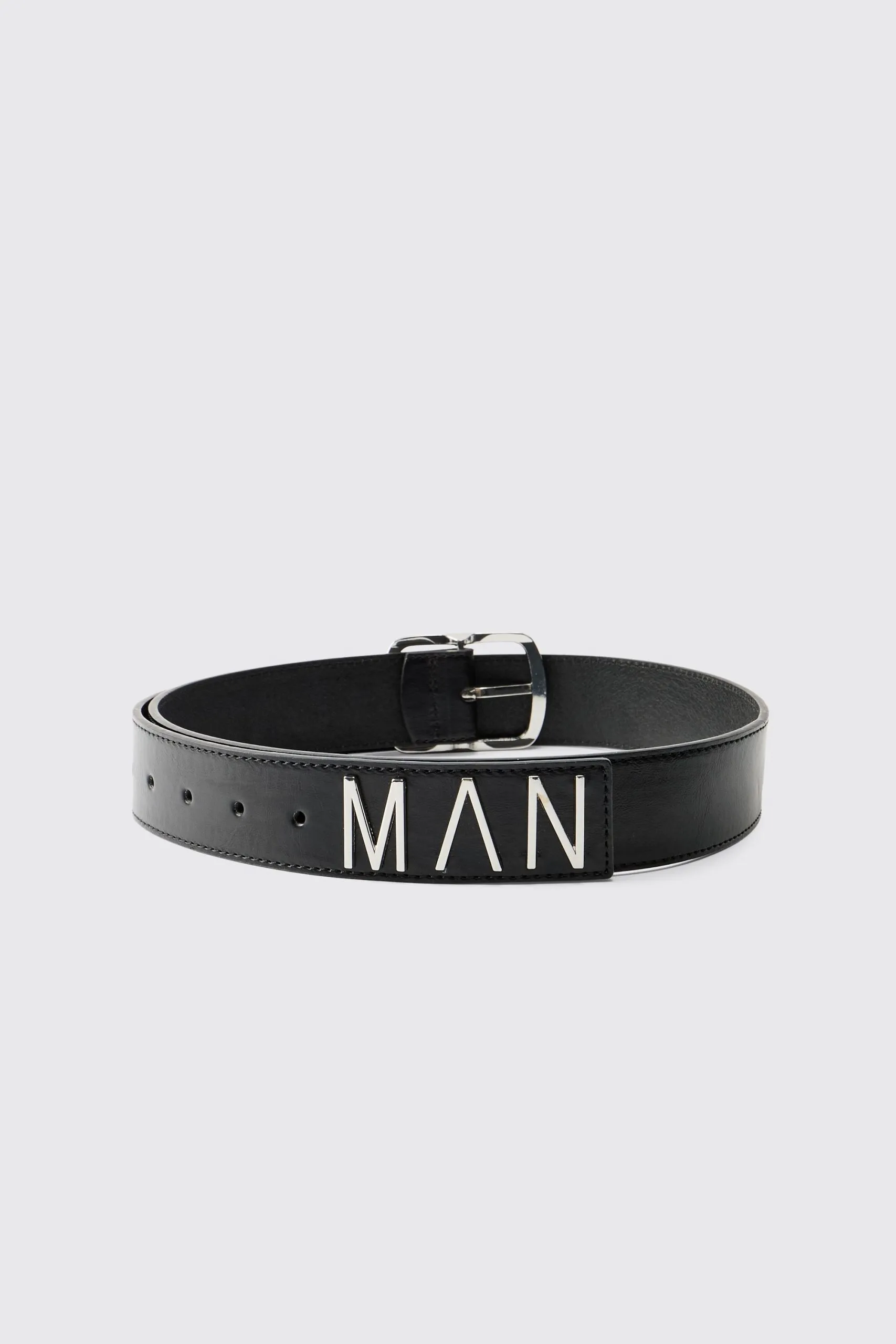 MAN Silver Buckle Belt