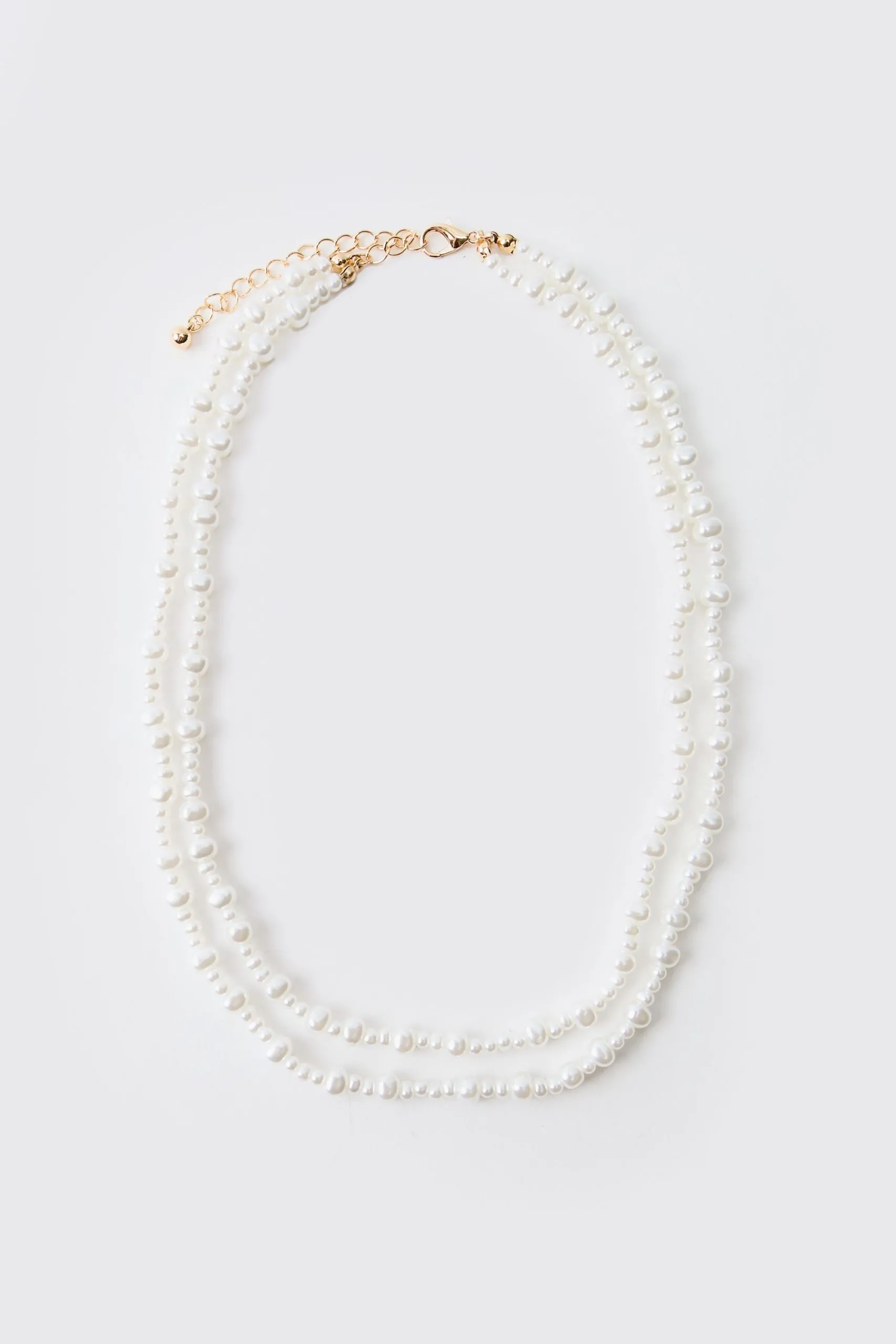 Layered Mock Pearl Necklace