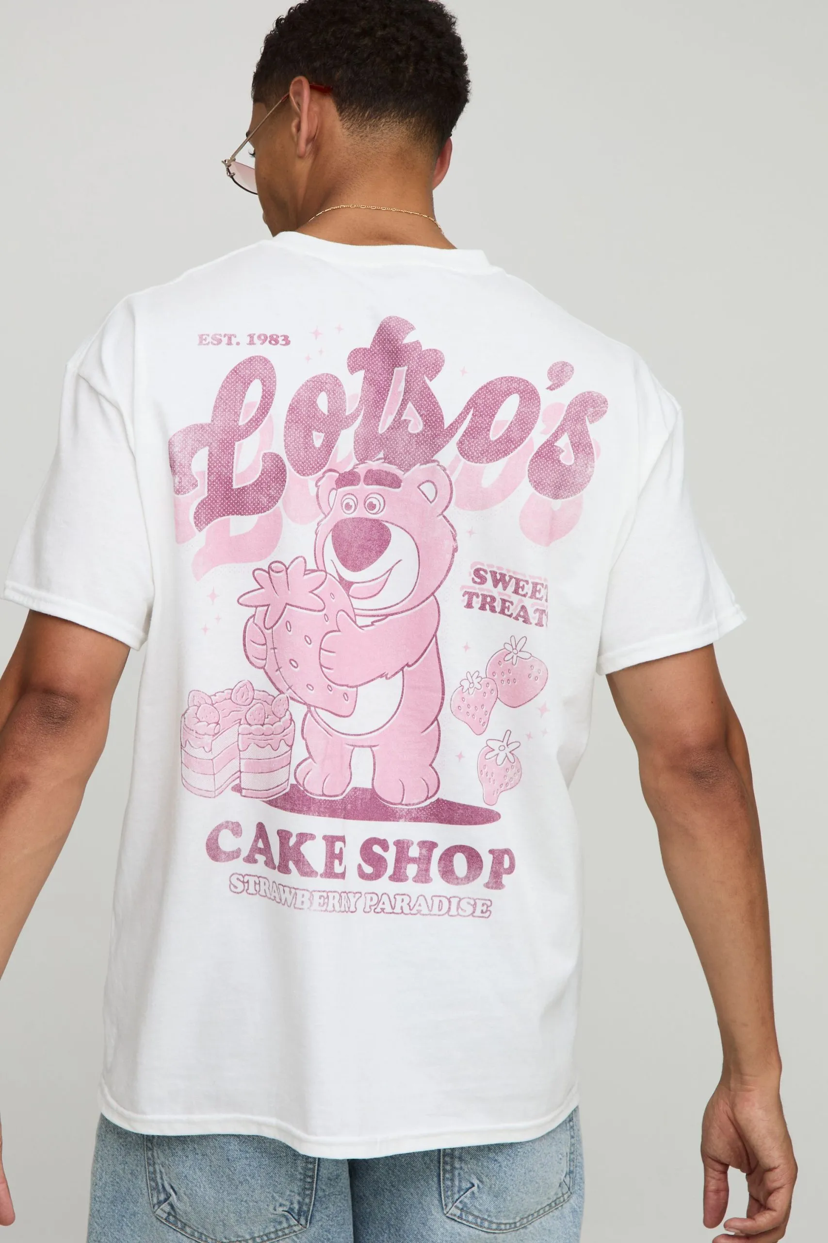 White Oversized Disney Toy Story License Printed T-Shirt