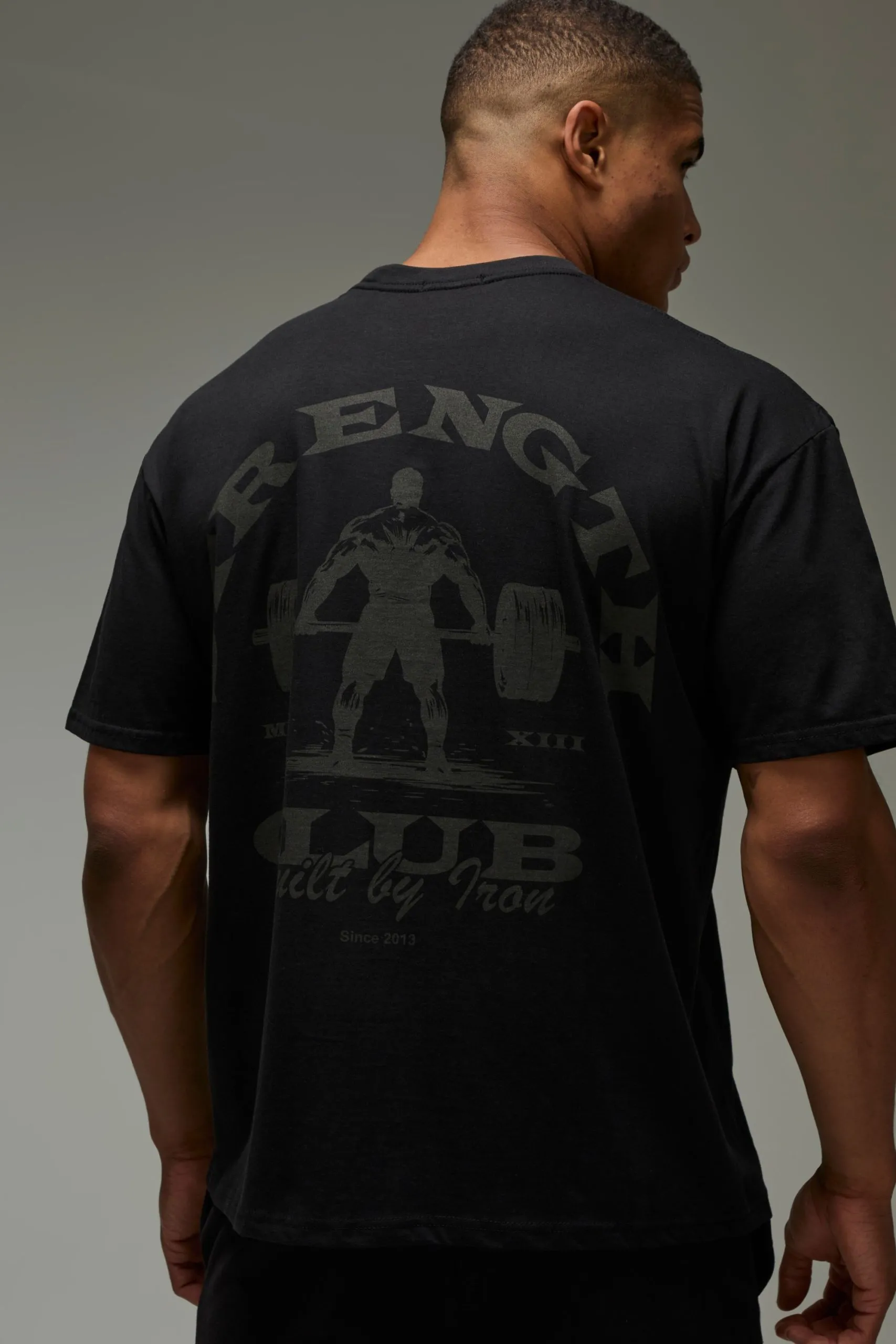 Man Active Strength Club Oversized T-shirt