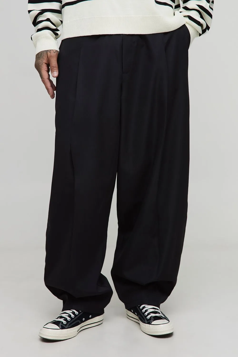 Tall Pleat Front Balloon Fit Trousers