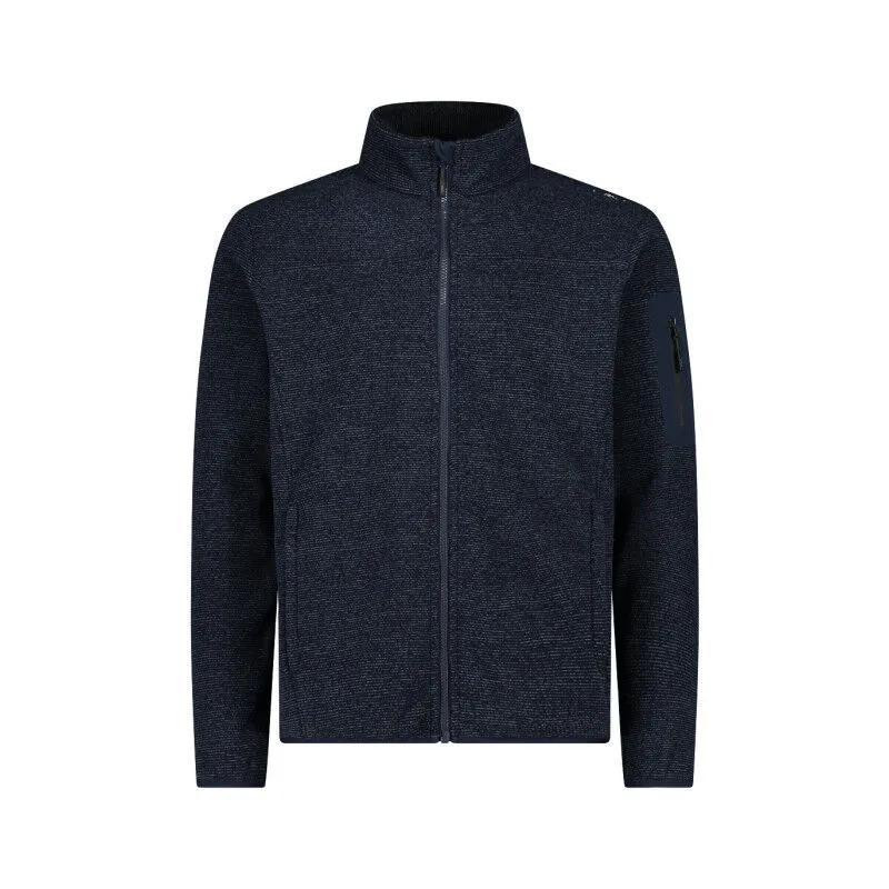 Men's jacquard Knit-Tech fleece with rhombus motif - Fleece jacket - Men's