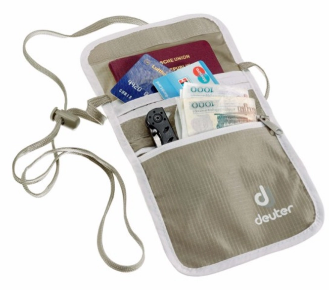 Neck Pouch deuter Security Wallet II Sand