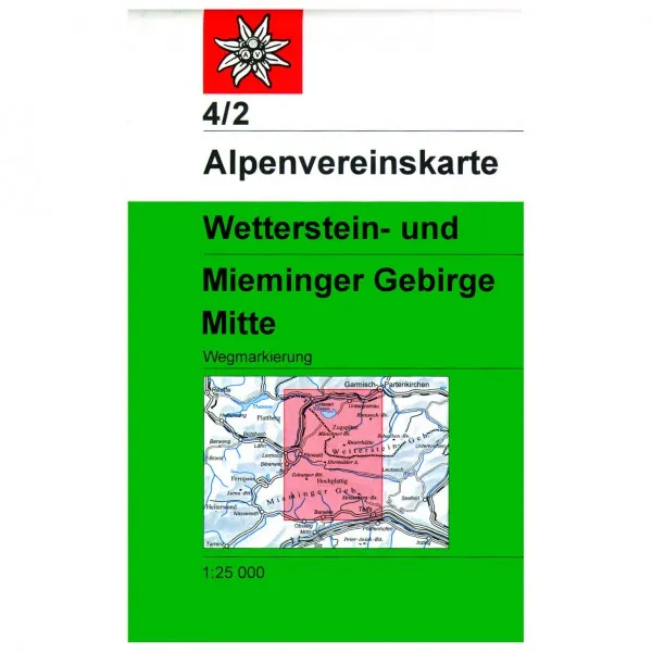 Wetterstein und Mieminger Gebirge, mittleres Blatt - Hiking map 613-0007