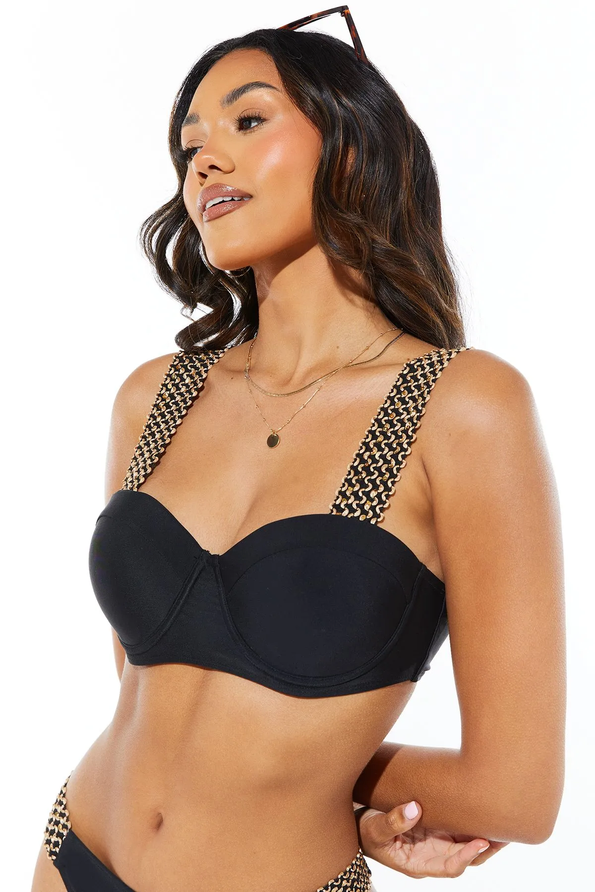 Metallic Moulded Bikini Top