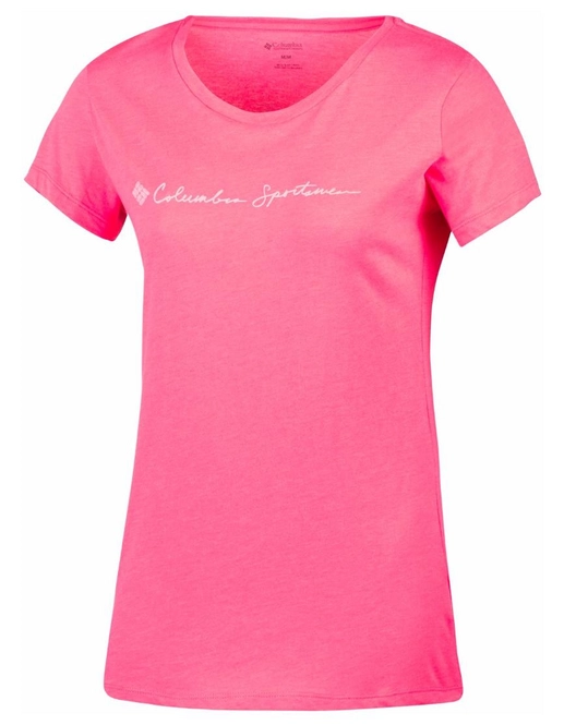 T-Shirt Columbia Csc Script Logo Ss Tee Red Camelia