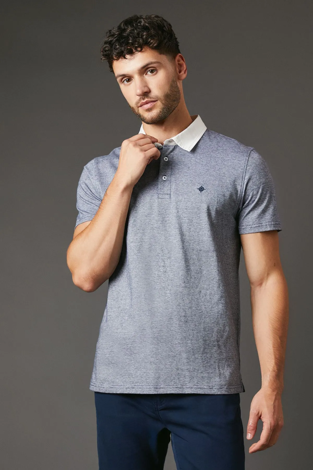 Blue Seattle Stripe Polo Shirt