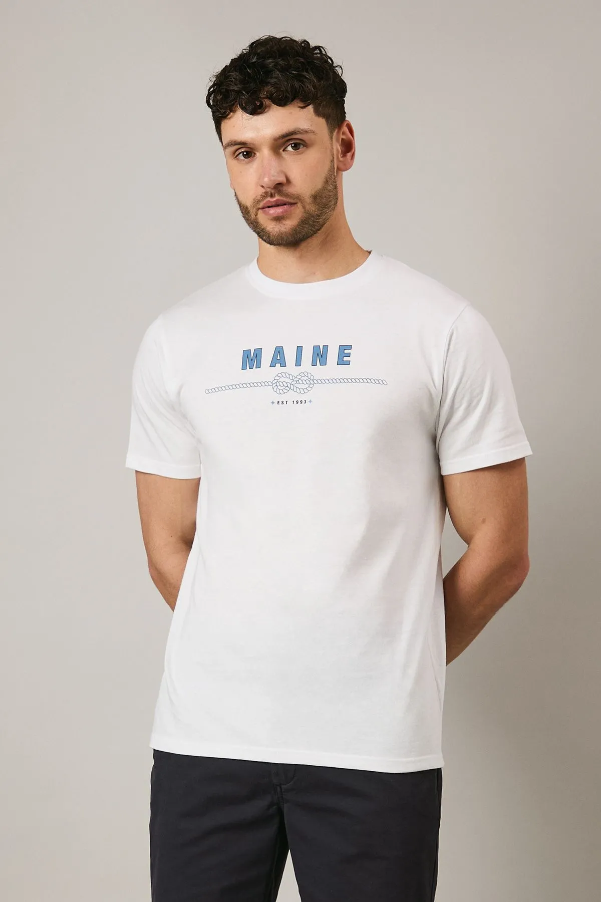 White Rope Graphic Print T-Shirt
