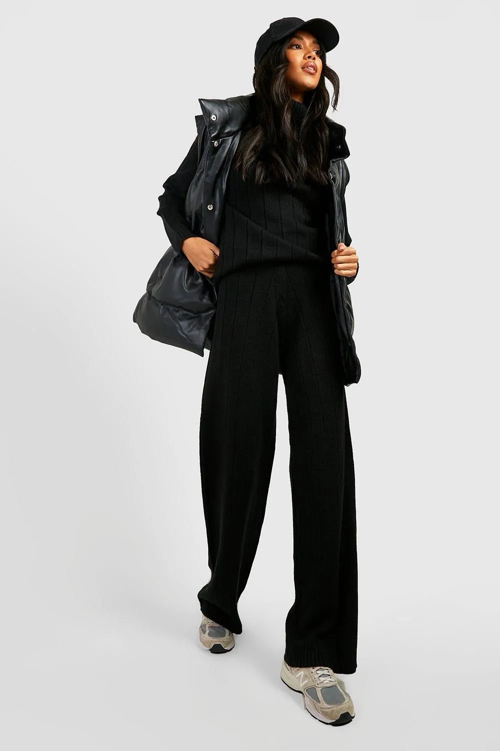 Wide Rib Roll Neck & Trouser Knitted Co-ord